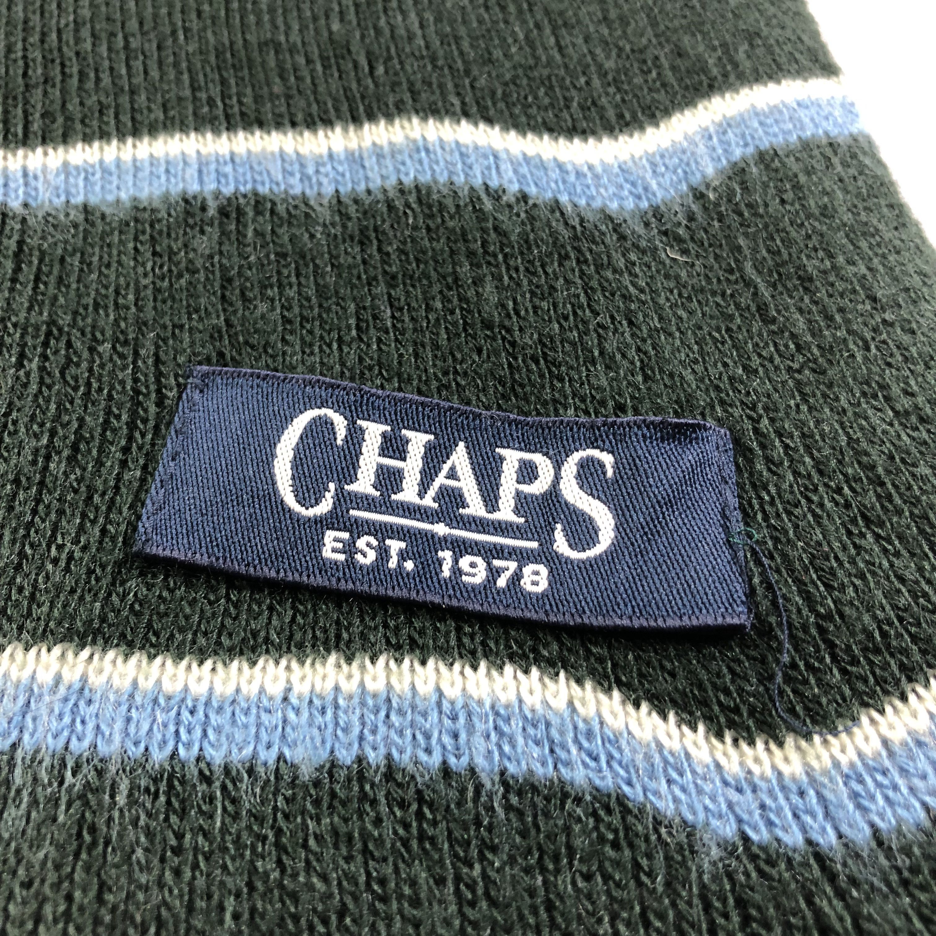 Chaps Chaps Striped Wool Scarf Muffler Neckwear V2214 Size ONE SIZE - 4 Thumbnail