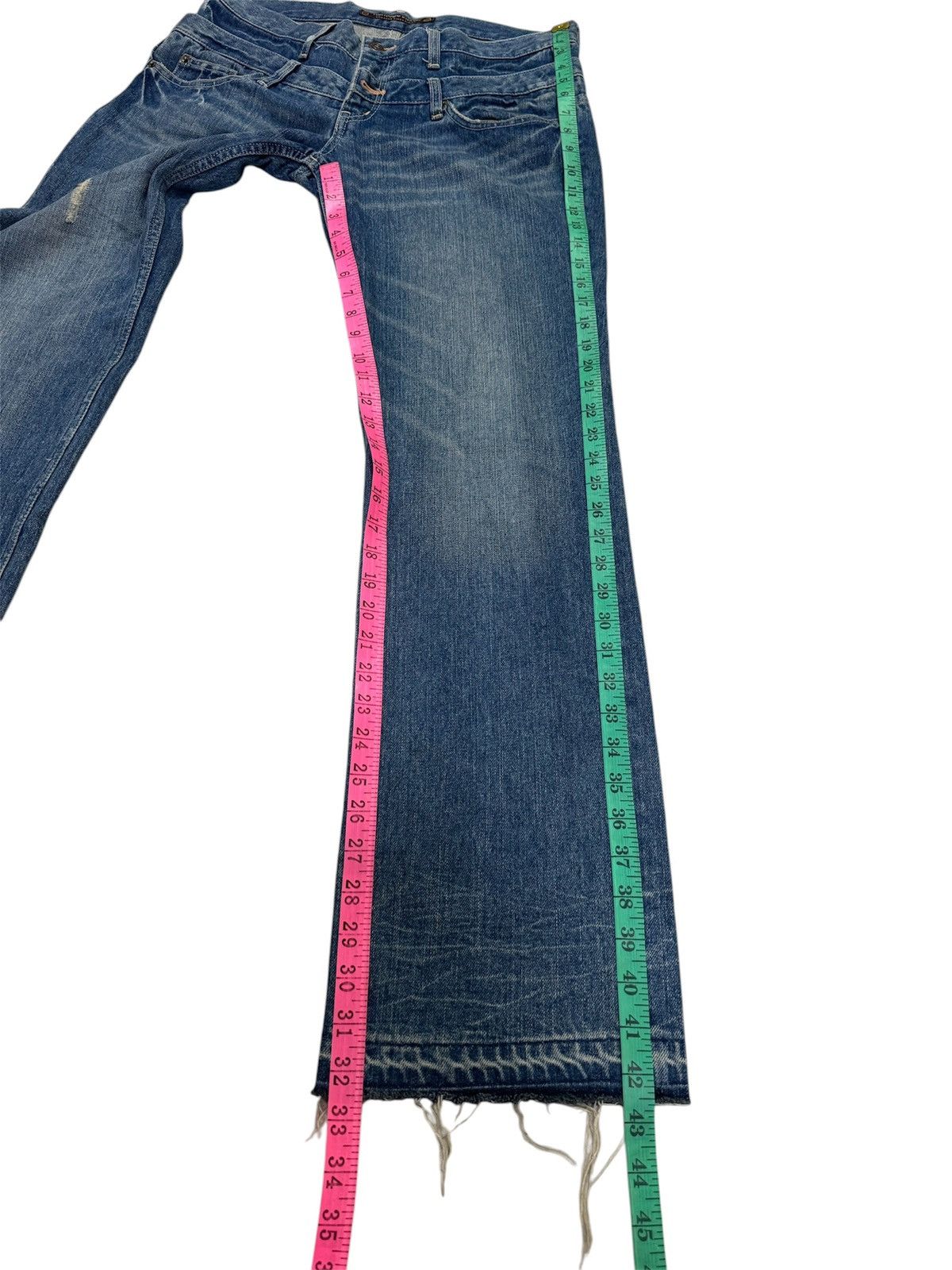 Japanese Brand JAPANESE DESIGN DOUBLE WAIST DISTRESSED DENIM JEANS Size US 34 / EU 50 - 22 Thumbnail
