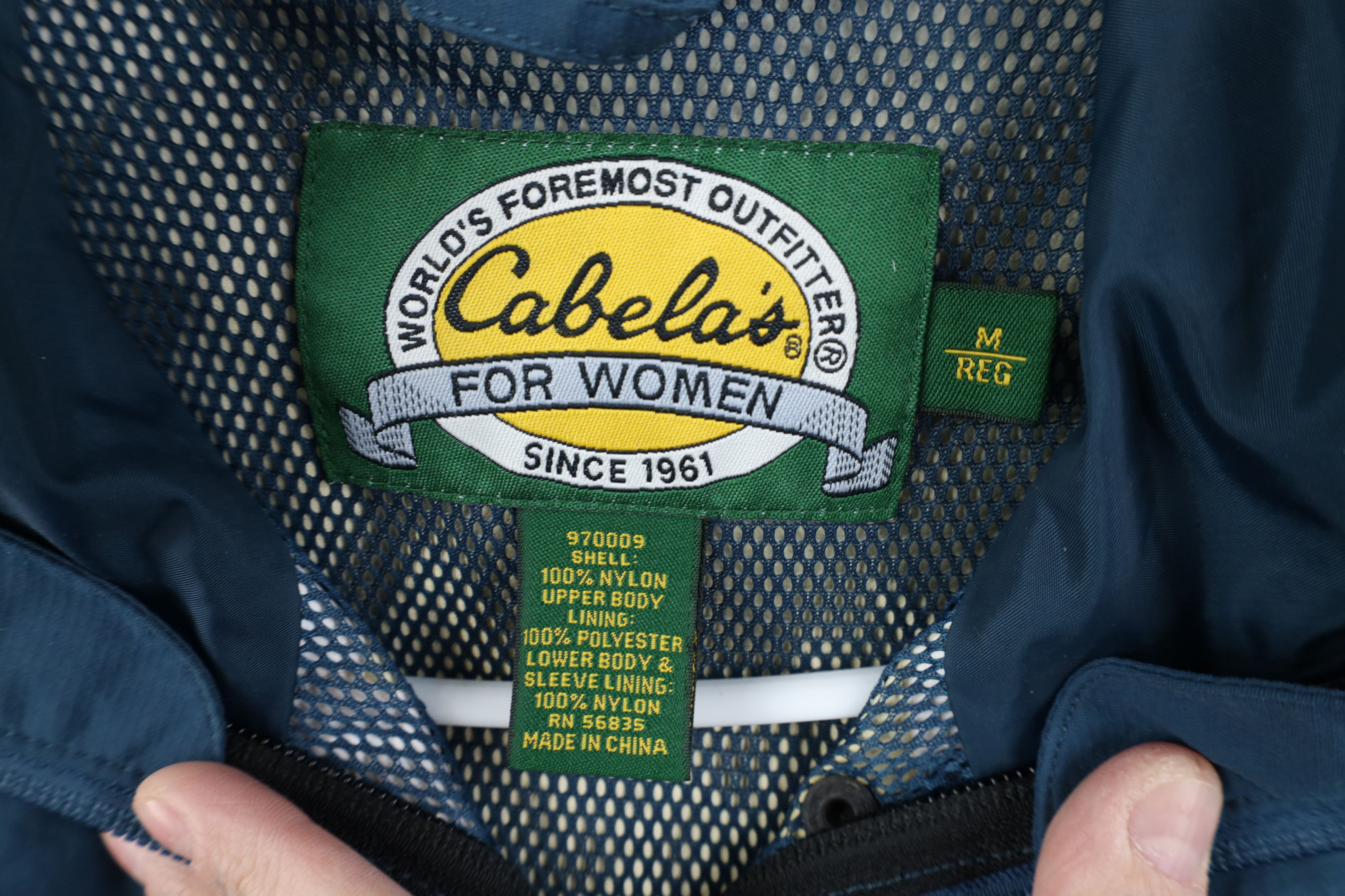 Cabelas Vintage 90s Cabelas Goretex Hooded Rain Jacket Blue Size M / US 6-8 / IT 42-44 - 9 Thumbnail