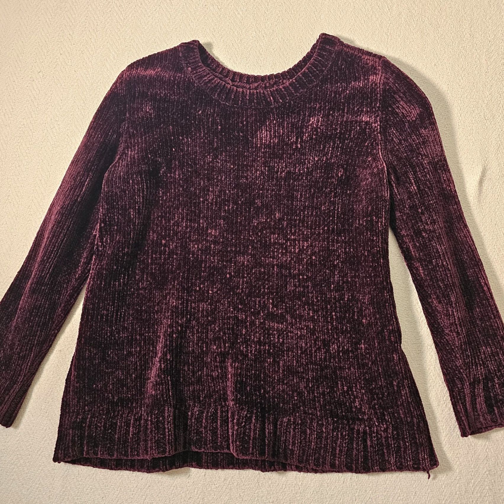 Orvis Orvis Women's Purple Crew Neck Long Sleeve Chenille Sweater M Size M / US 6-8 / IT 42-44 - 6 Thumbnail