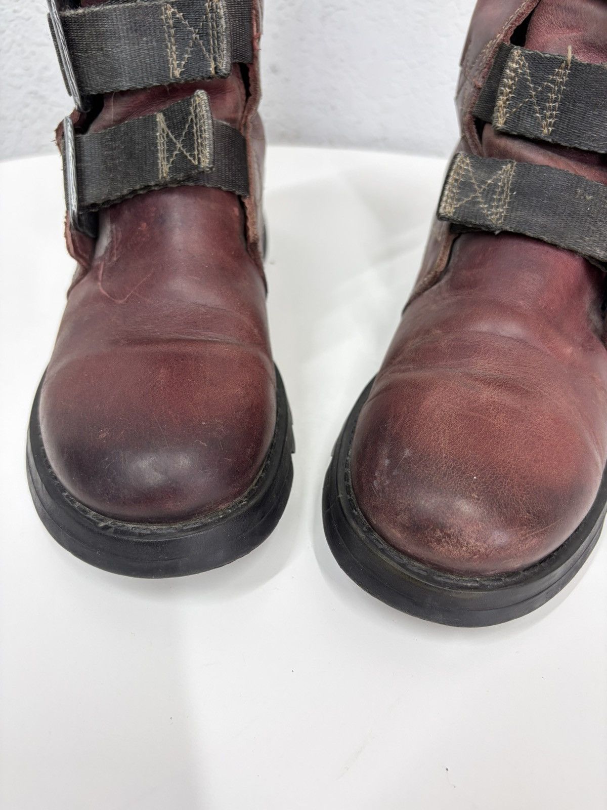 Hedi Slimane Vintage Rick Owens Vibe Leather Combat Biker Boots Archive Size US 6.5 / EU 39-40 - 16 Thumbnail