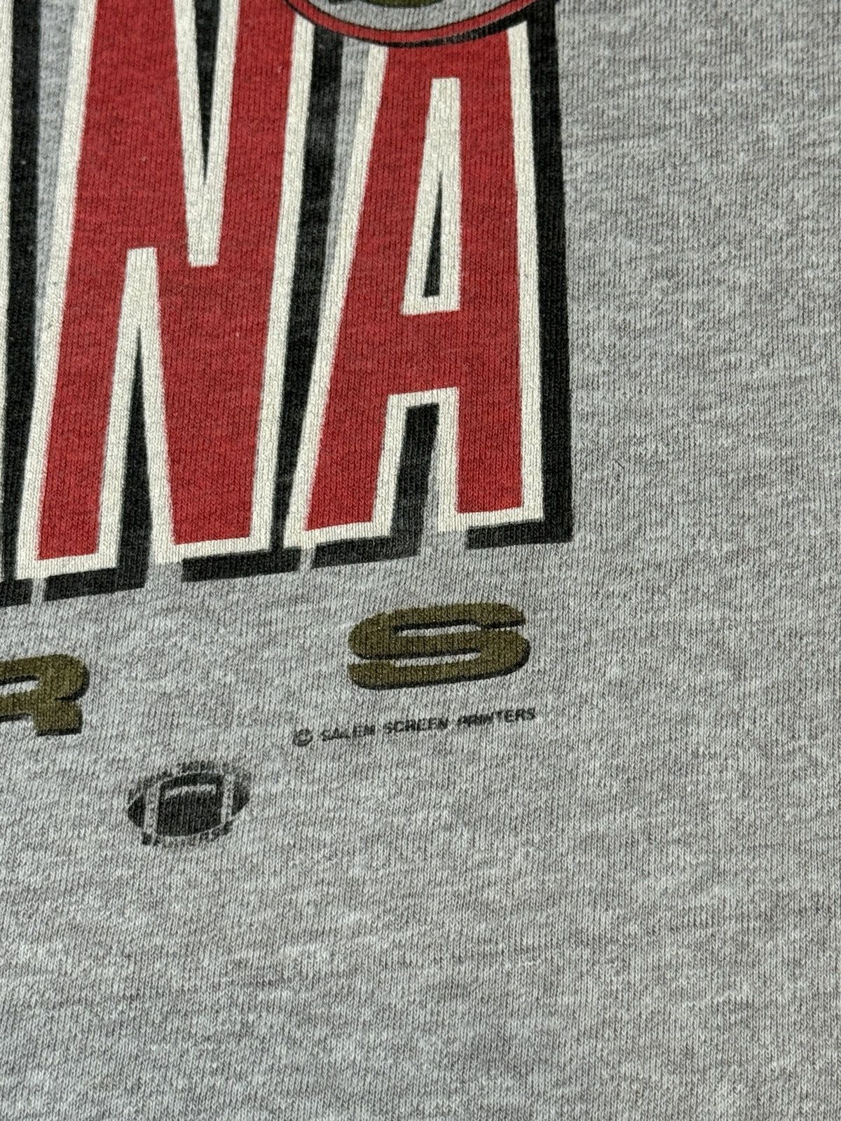 Salem Sportswear × Vintage Vintage 80s Joe Montana Salem Caricature 49ers T Shirt Size US XL / EU 56 / 4 - 5 Thumbnail