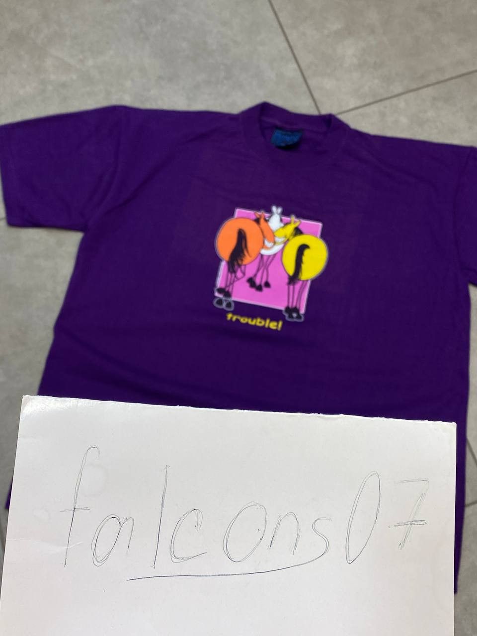 Cartoon Network Vintage Figment Disney 2002 Horses Trouble! Promo T-Shirt Size US M / EU 48-50 / 2 - 3 Thumbnail