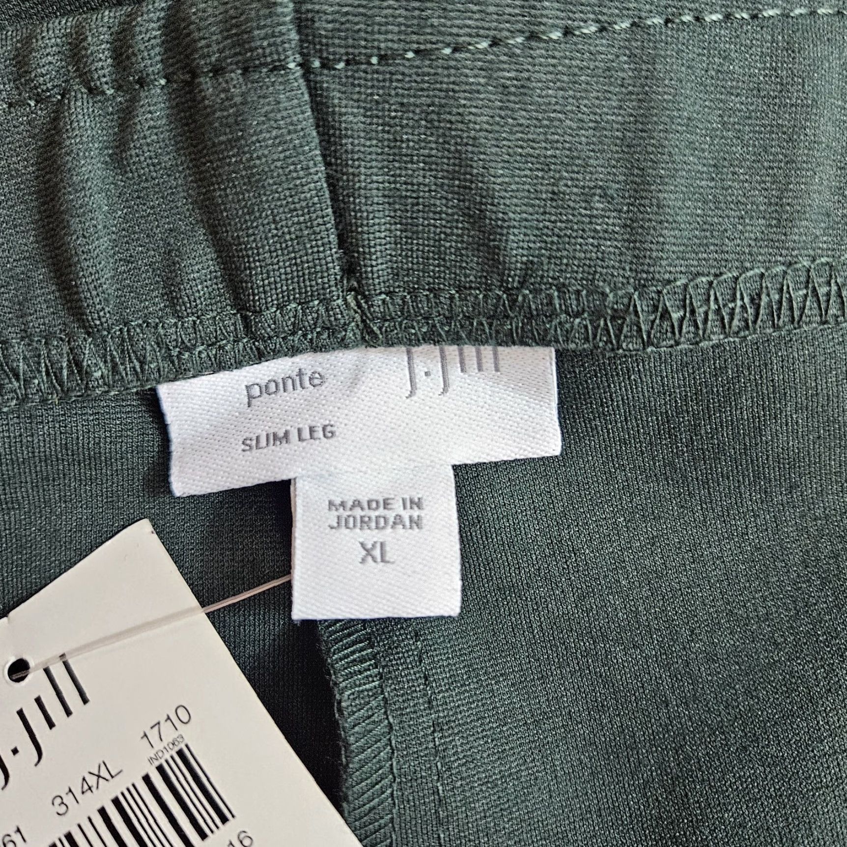 J. Jill J. Jill Womens Ponte Slim Leg Pants XL Evergreen Pull On High Rise Size 40" / US 18 - 8 Thumbnail