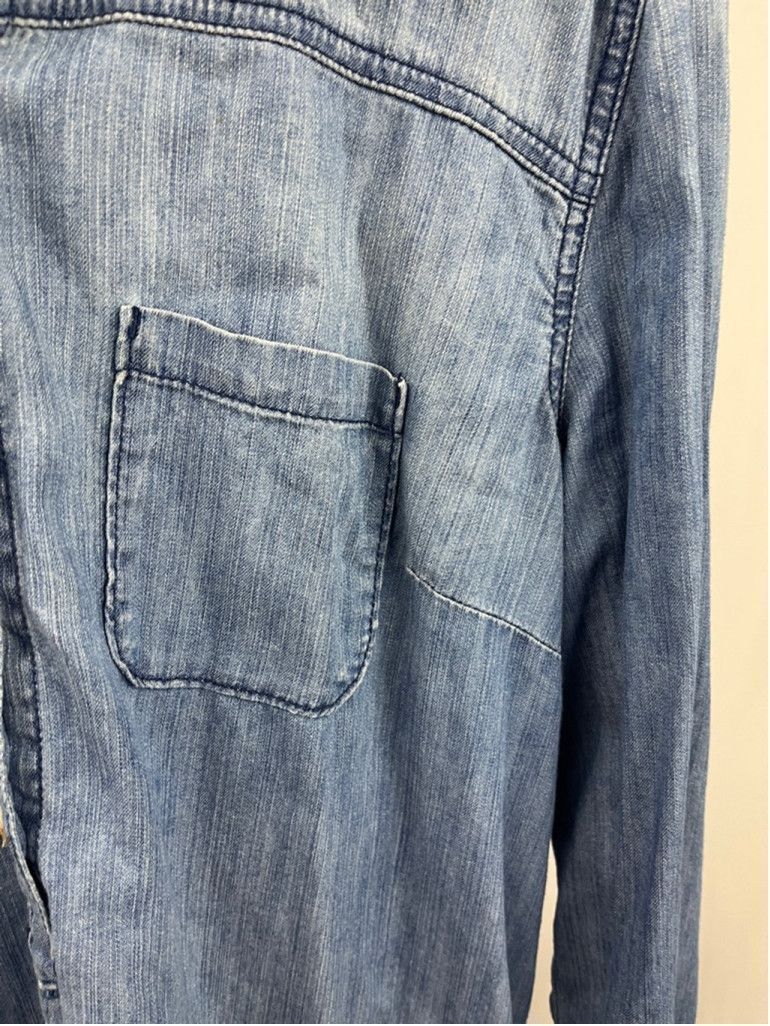 Gap GAP Denim Shirt Dress –L – Button Front Pocket – 100% Cotton Size L / US 10 / IT 46 - 5 Thumbnail