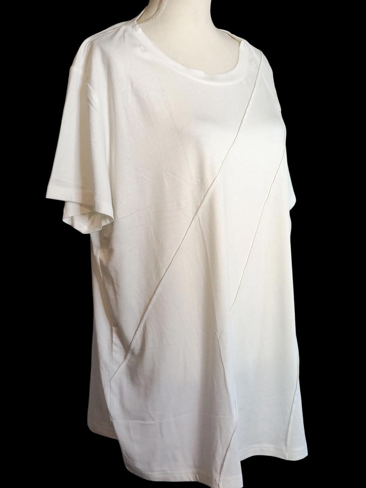 Other Luxveer White Short Sleeve Women's Blouse Size 3XL / US 20-22 - 4 Thumbnail