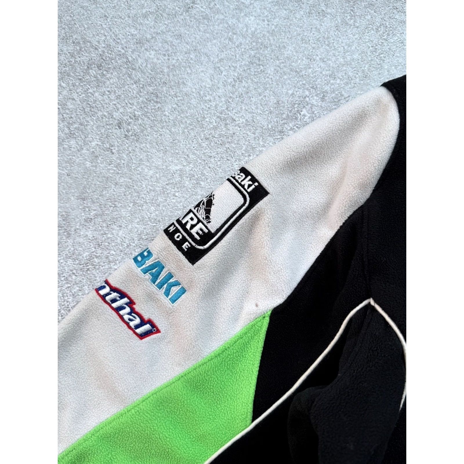 Vintage VINTAGE Kawasaki Racing NASCAR Moto Fleece MSS Retro Rare Y2K Black Sz S Sweatshirt Mens Full Zip Hooded Pockets Logo Zipper Embroidered 8.5/10 Size US S / EU 44-46 / 1 - 7 Thumbnail