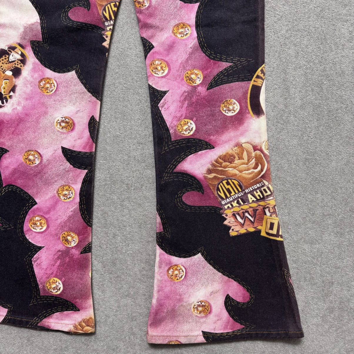 Beauty Beast × Designer Kiliwatch Secuction All Over Print Flared Bootcut Jeans Size US 27 - 7 Thumbnail