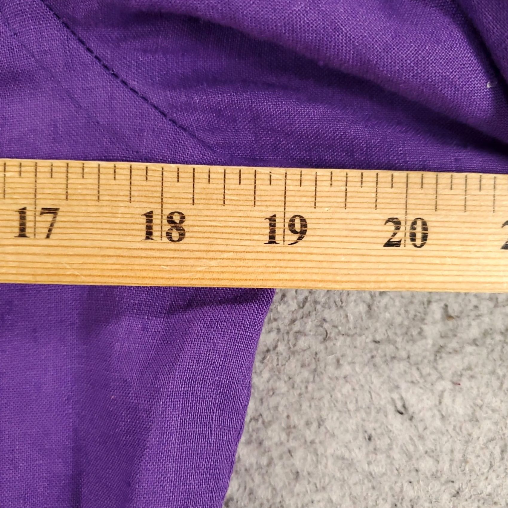 Ralph Lauren Ralph Lauren Linen Top Womens Small Purple Band Collar Button Up 100% Linen Shirt Ladies Slim? Size S / US 4 / IT 40 - 4 Thumbnail
