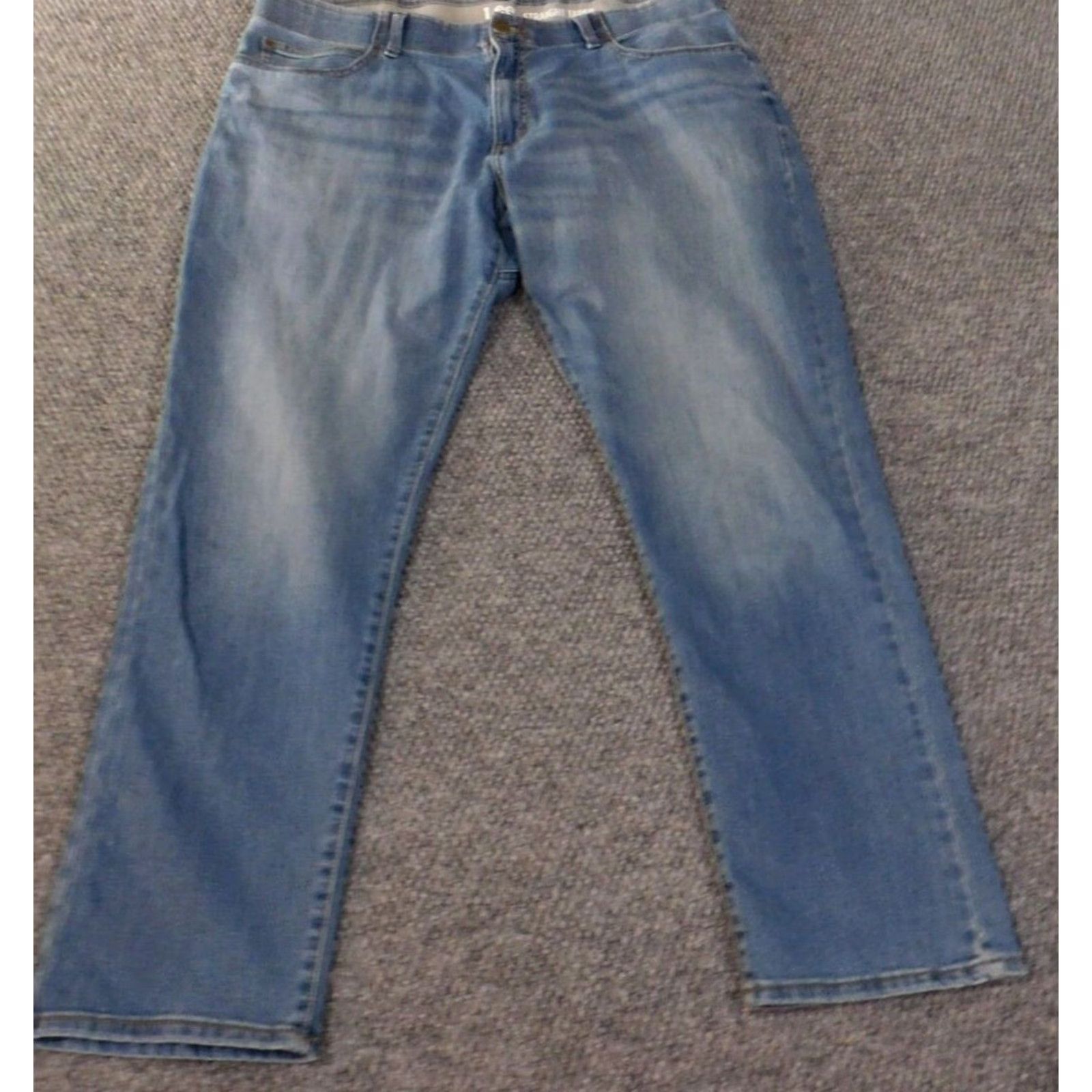 Lee Lee Jeans Men 40x32 Blue Denim Straight Regular Stretch Waist Inseam 32 Classic Set USA Pockets Zipper Size US 40 / EU 56 - 2 Thumbnail