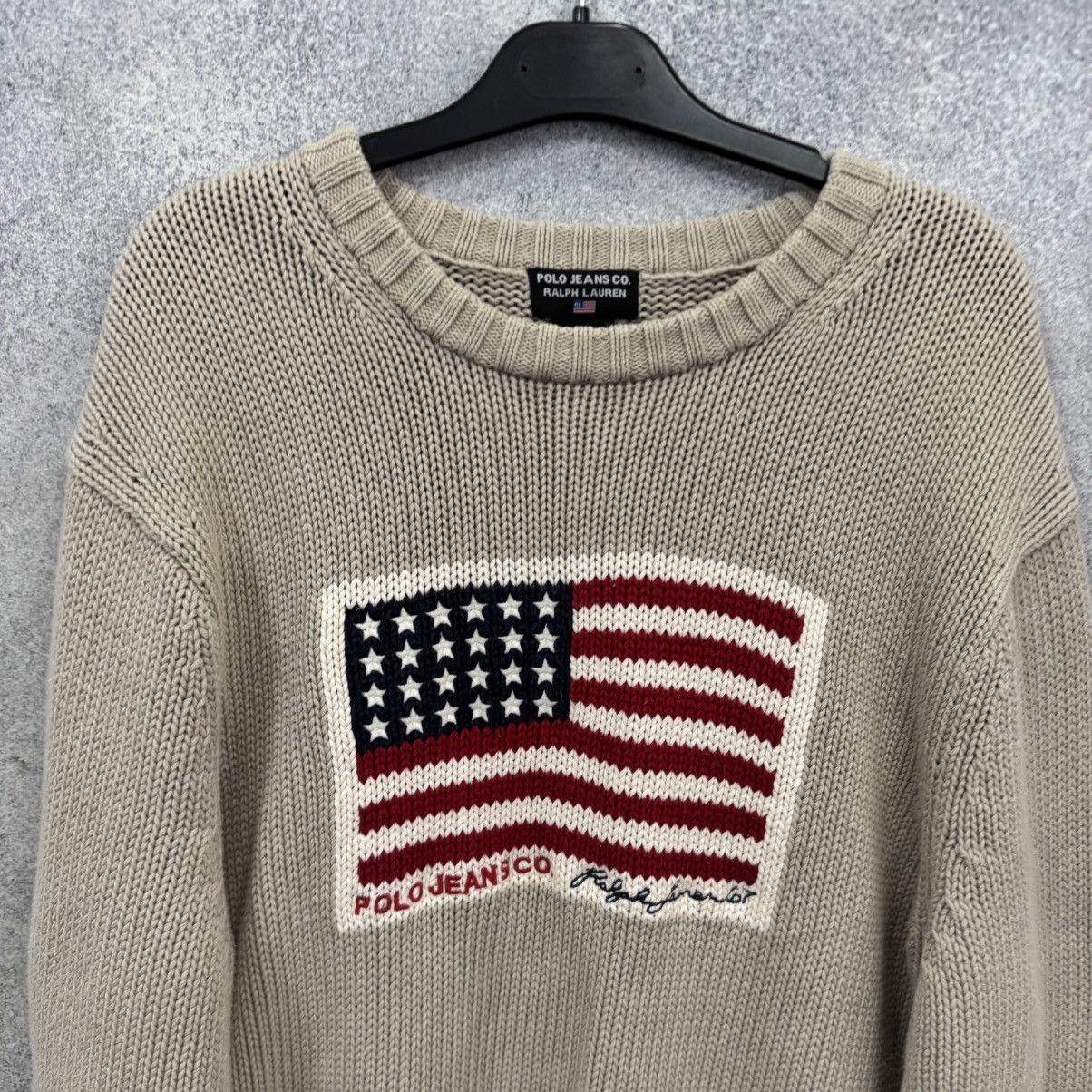Polo Ralph Lauren Polo Ralph Lauren sweater USA Flag Vintage 90s Size US L / EU 52-54 / 3 - 2 Thumbnail