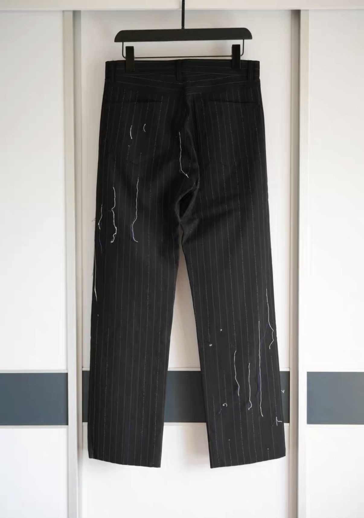 Yohji Yamamoto Yohji Yamamoto 03aw Broken Stripe Trousers K4 Size US 32 / EU 48 - 2 Thumbnail