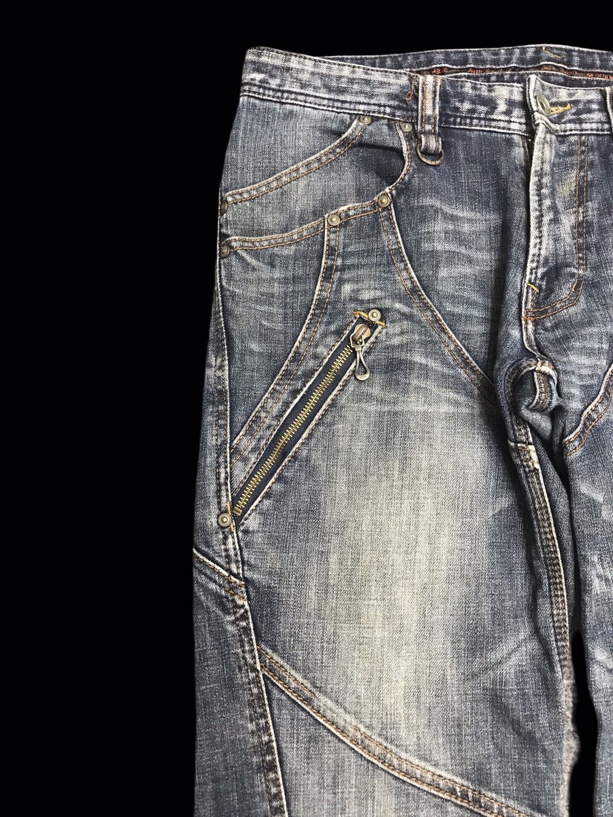 Designer × Japanese Brand 💥FLARE💥NICOLE Flare Assymetrical Seam Denim F73 Size US 31 - 13 Thumbnail