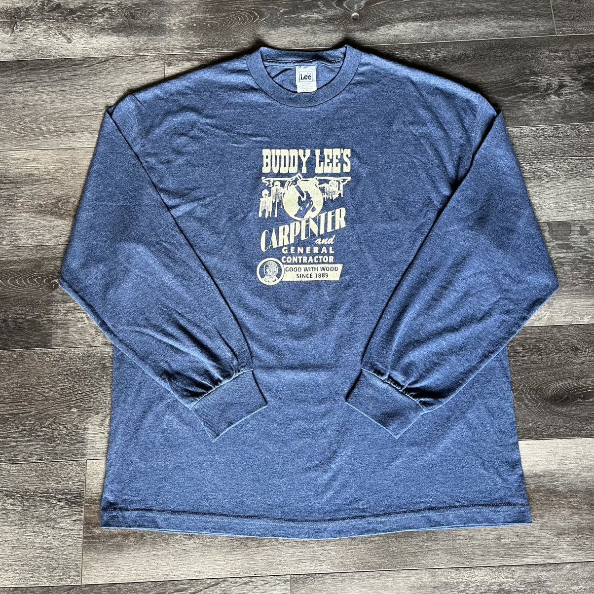 Lee Vintage 1990s Lee Buddy Lee’s Carpenter Longsleeve Tee Shirt Size US XL / EU 56 / 4 - 1 Thumbnail