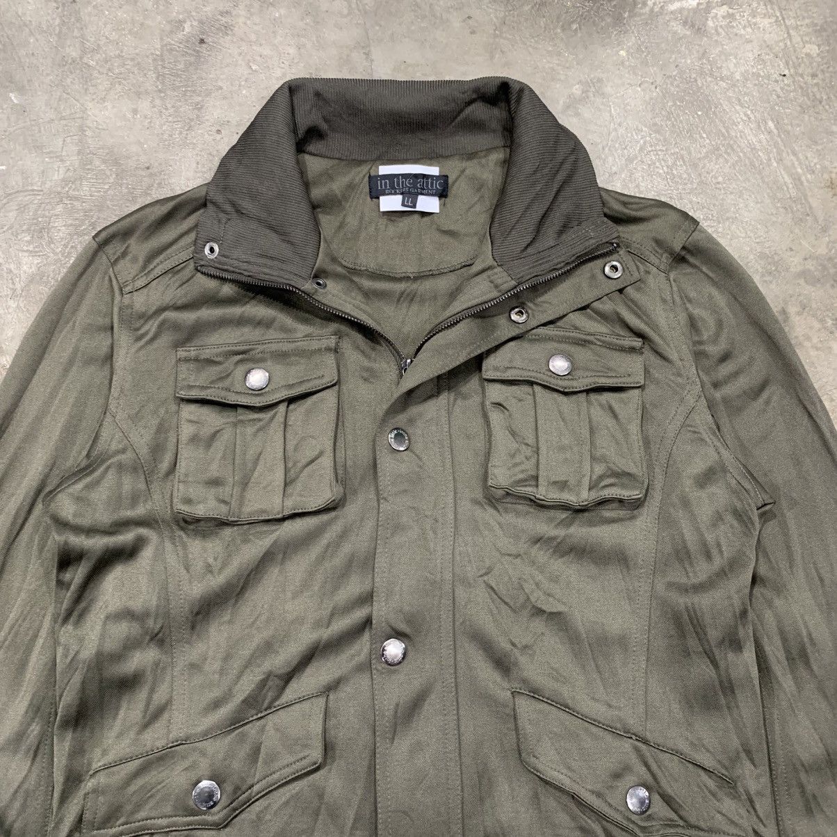 If Six Was Nine × Japanese Brand × Le Grande Bleu (L.G.B.) In The Attic Multipockets Green Army Bono Jacket Size US L / EU 52-54 / 3 - 7 Thumbnail