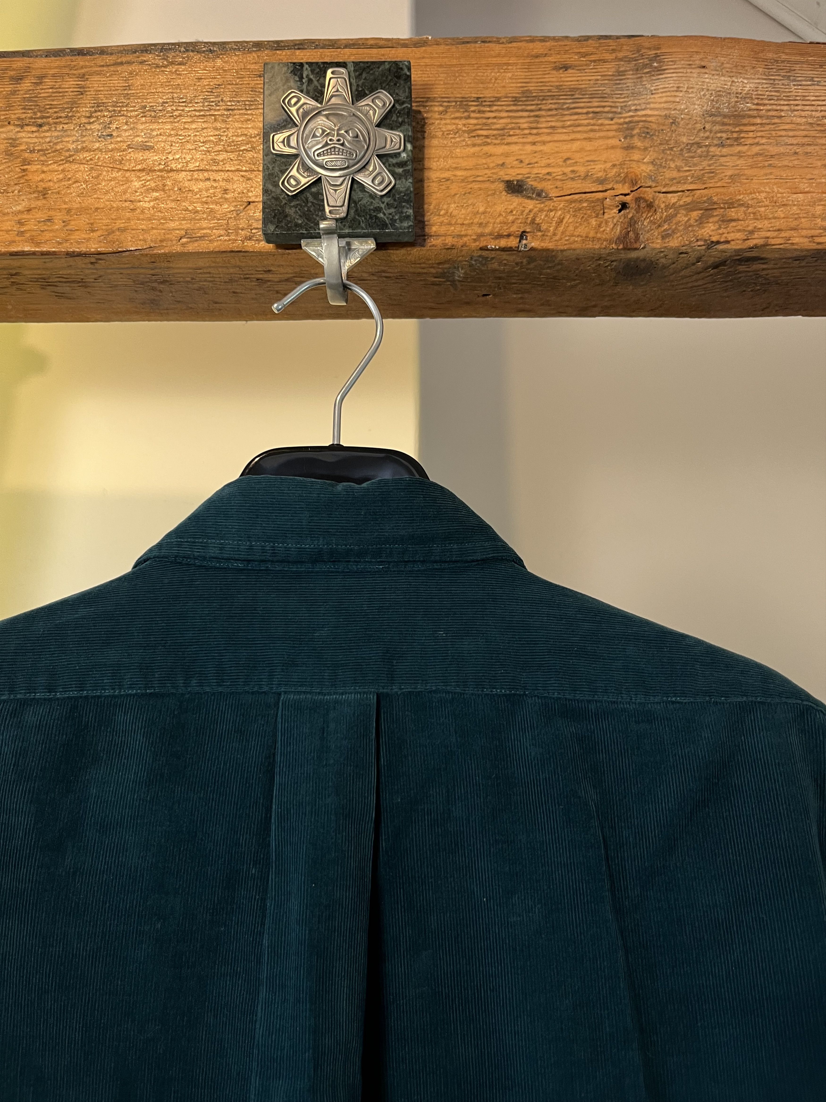 Designer × Vintage × Yves Saint Laurent 90s YSL Vintage Yves Saint Laurent Turqoise Corduroy Shirt Size US XL / EU 56 / 4 - 5 Thumbnail