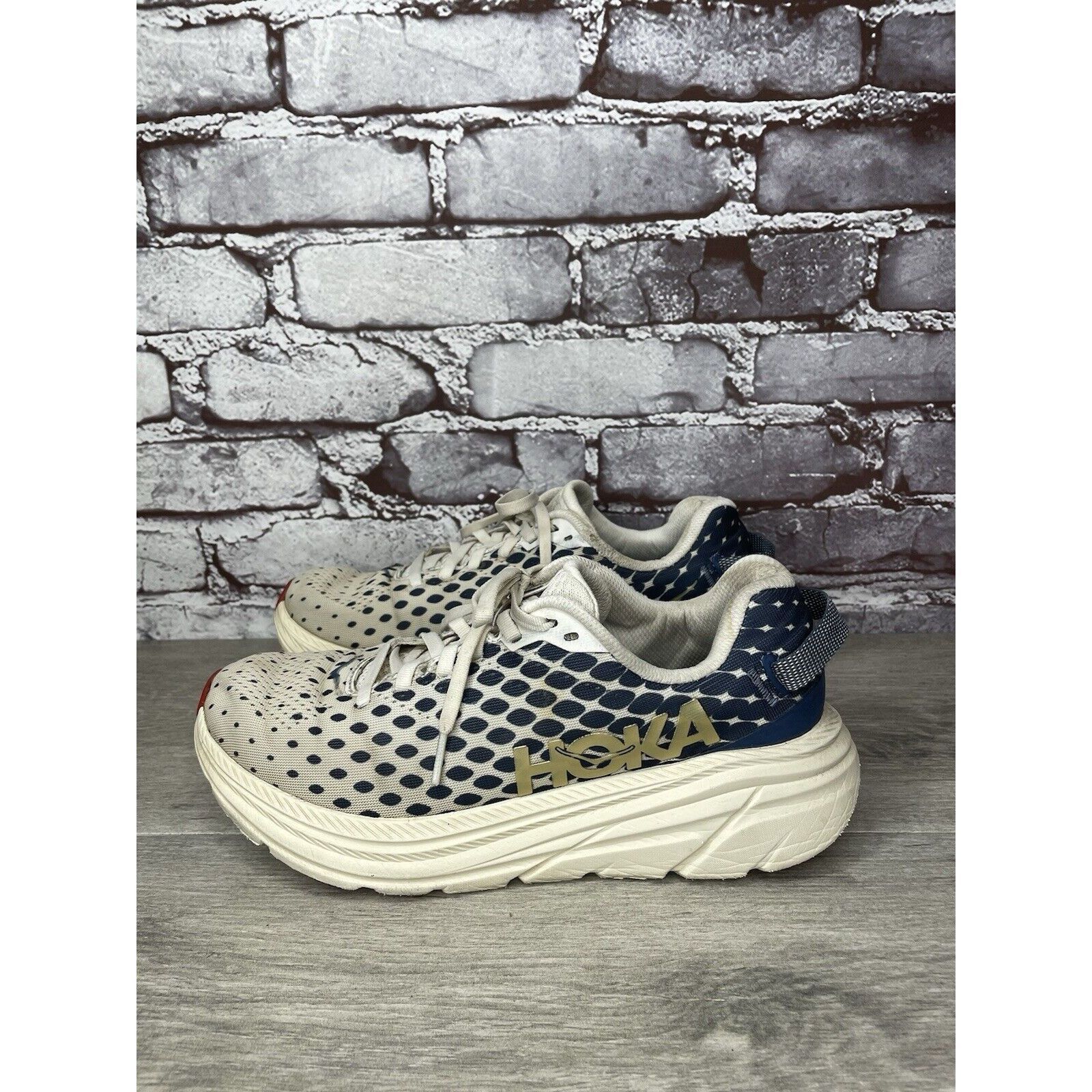 Hoka Hoka One One Rincon Multicolor Blue Synthetic Lace Up Runnin Size US 8 / IT 38 - 1 Thumbnail