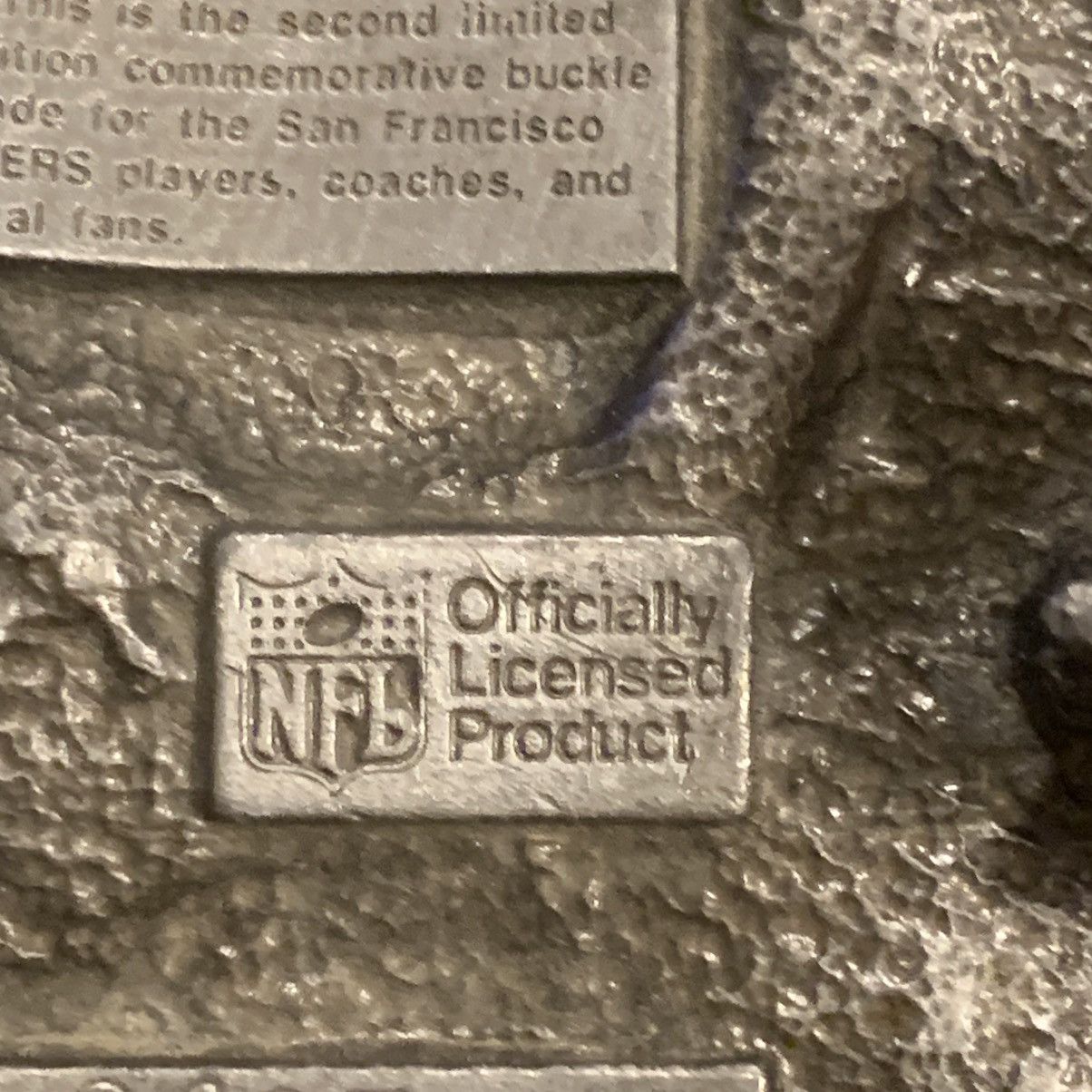 NFL VINTAGE 1988 SAN FRANCISCO 49ERS LIMITED EDITION BELT BUCKLE Size ONE SIZE - 9 Thumbnail