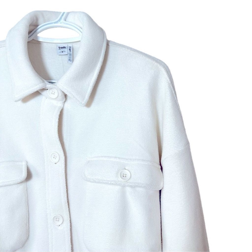 Simons Simons Twik Cream Fleece Shacket Jacket Size XL NWT Size XL / US 12-14 / IT 48-50 - 5 Thumbnail