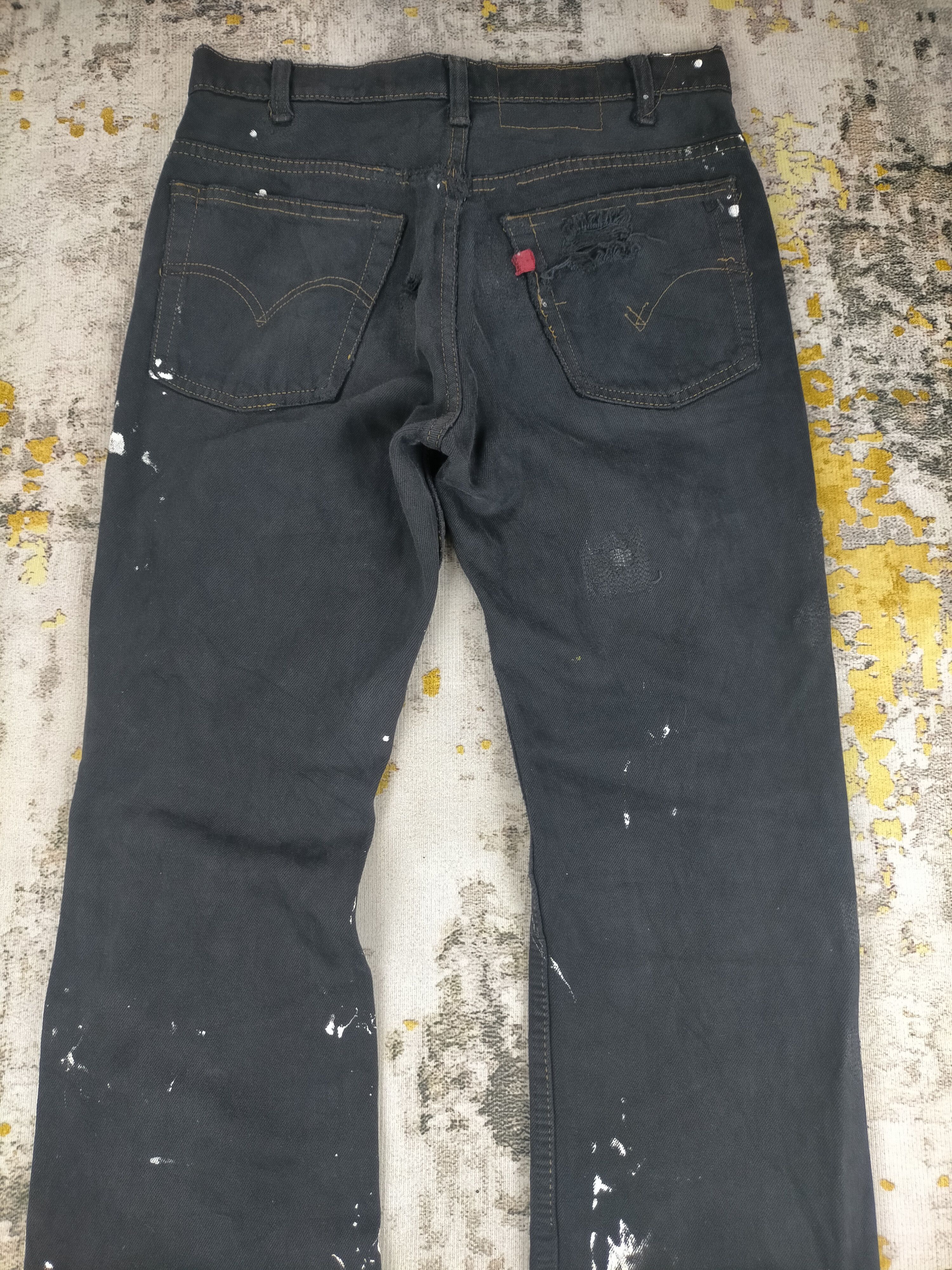 Levi's Rare 80s Levis 517 Trashed Splatter Distressed Flare Jeans Size US 30 / EU 46 - 7 Thumbnail