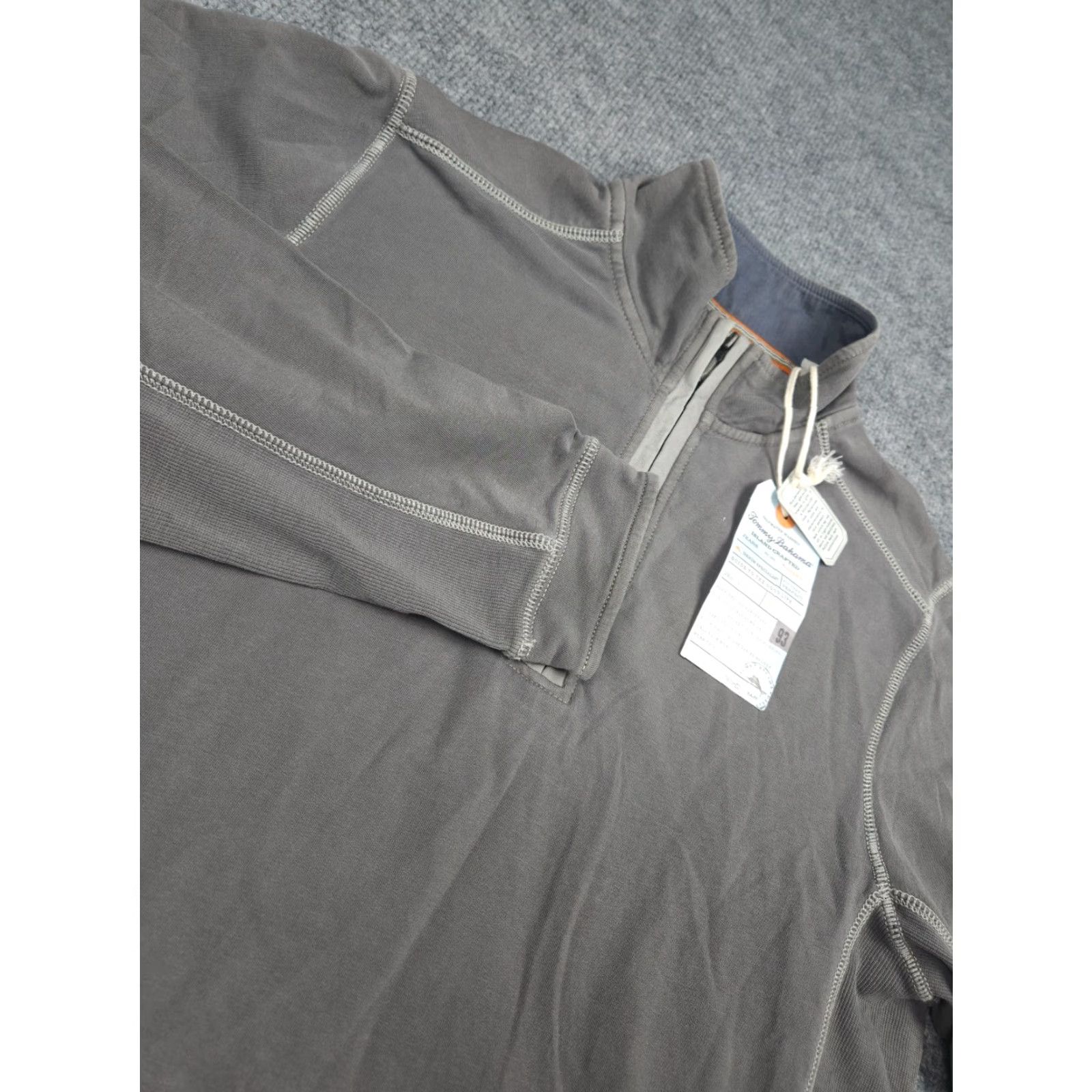 Tommy Bahama Tommy Bahama Sweater 1/4 Zip Mens M Gray Carbon NWT Logo Pullover Mock Neck Knit Casual Winter Fall Size US M / EU 48-50 / 2 - 3 Thumbnail