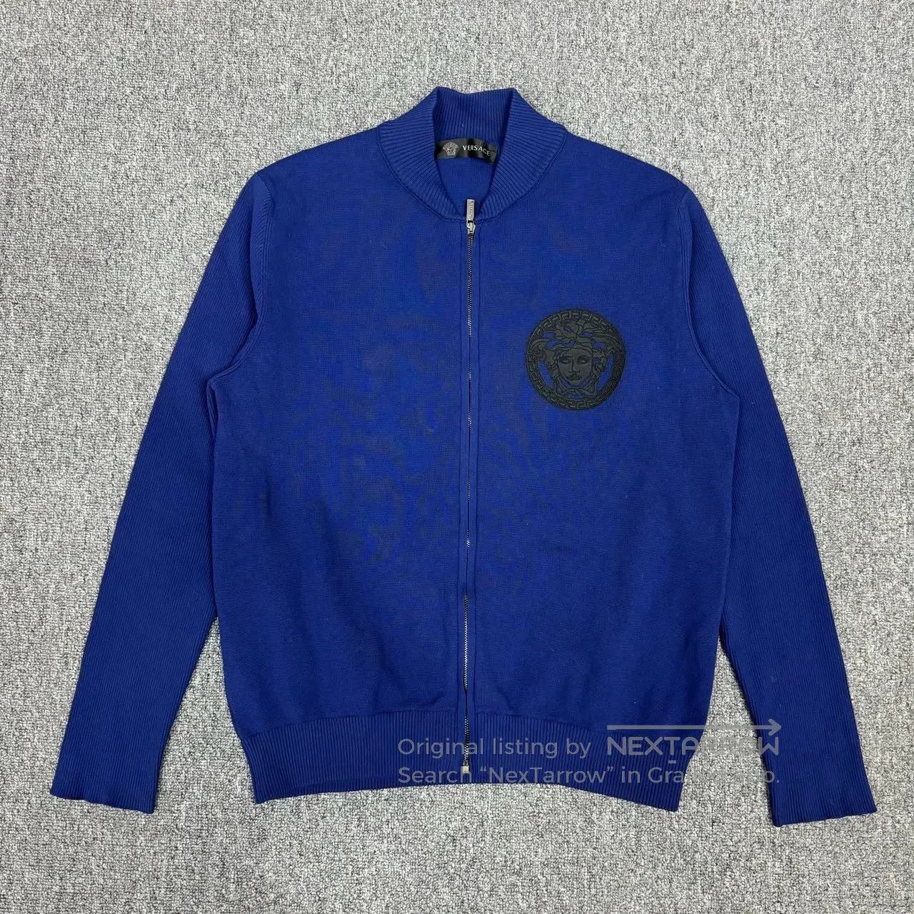 Versace Versace Men's Blue Zip Knit Jacket. Size US L / EU 52-54 / 3 - 1 Thumbnail