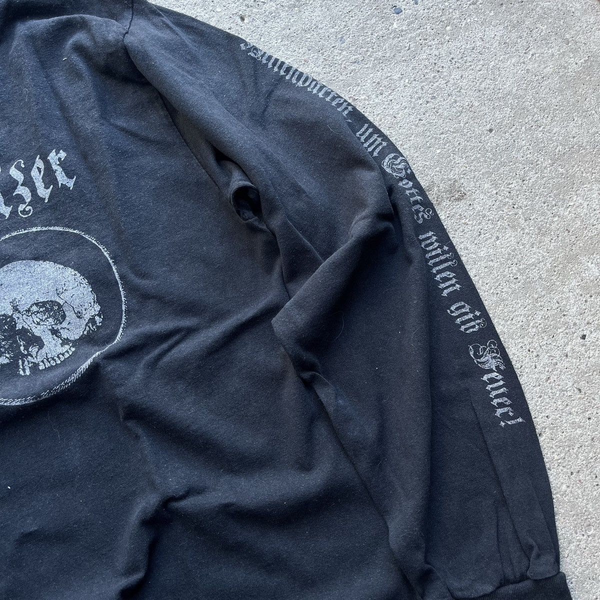 Affliction × Vintage Bölzer metal tribal rock longsleeve BLACK german opium Size US L / EU 52-54 / 3 - 5 Thumbnail