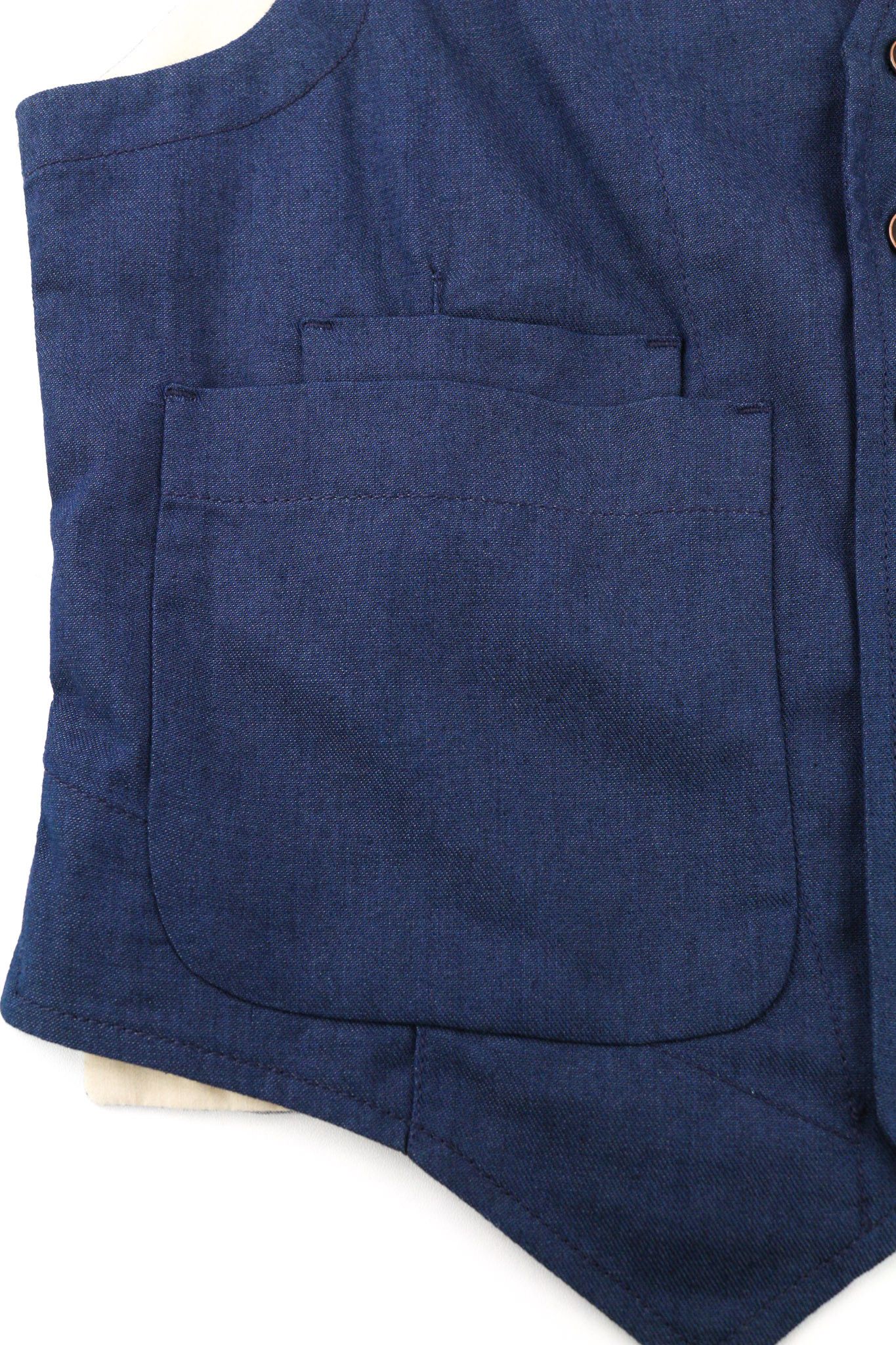 Nudie Jeans S Organic Cotton Patch Pockets Logo Blue Vest 80721 Size US S / EU 44-46 / 1 - 5 Thumbnail