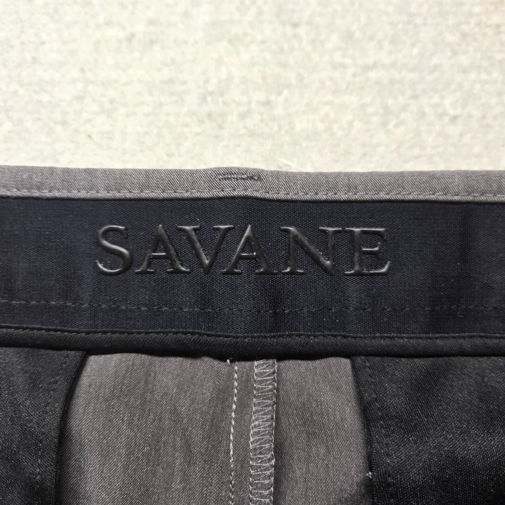 Savane Savane Dress Pants Solid Gray Flat Front Straight Fit Adult Men 38 x 30 Pants Dress Pants Gray 90s, Business Mens 38x30 Size US 38 / EU 54 - 3 Thumbnail