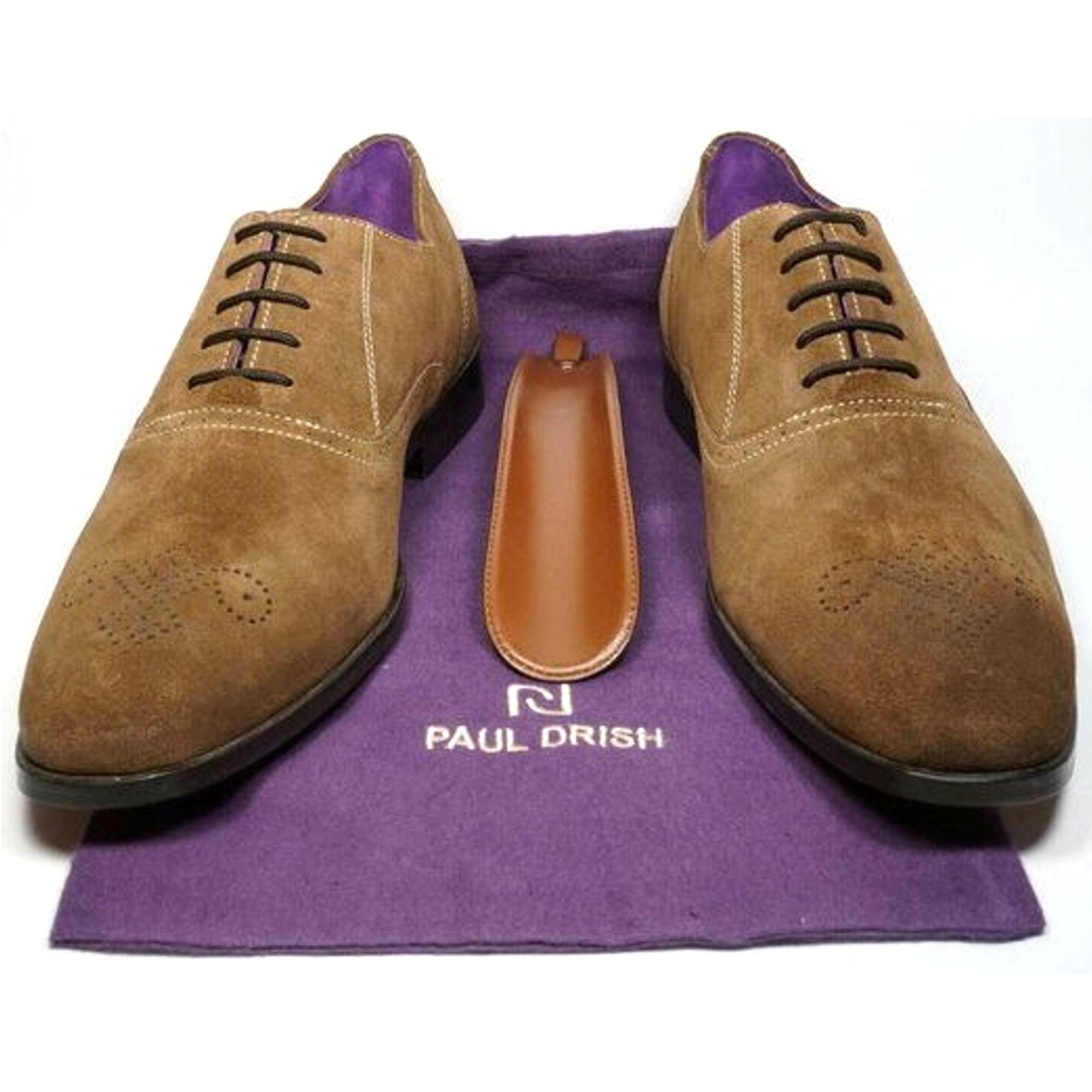 Other NEW Paul Drish Brown Suede Dress Shoes Mens 11 Leather Medal Size US 11 / EU 44 - 7 Thumbnail