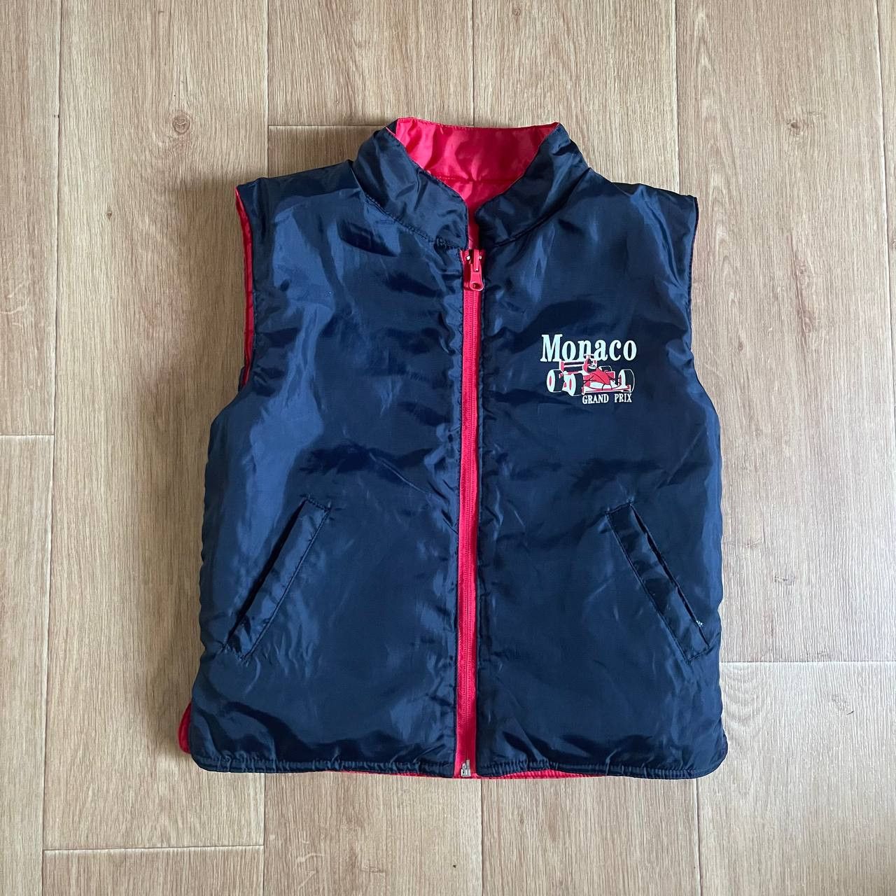 Vintage Vintage Monaco Grand Prix Racing Red/Black Nylon Vest Size US XS / EU 42 / 0 - 3 Thumbnail