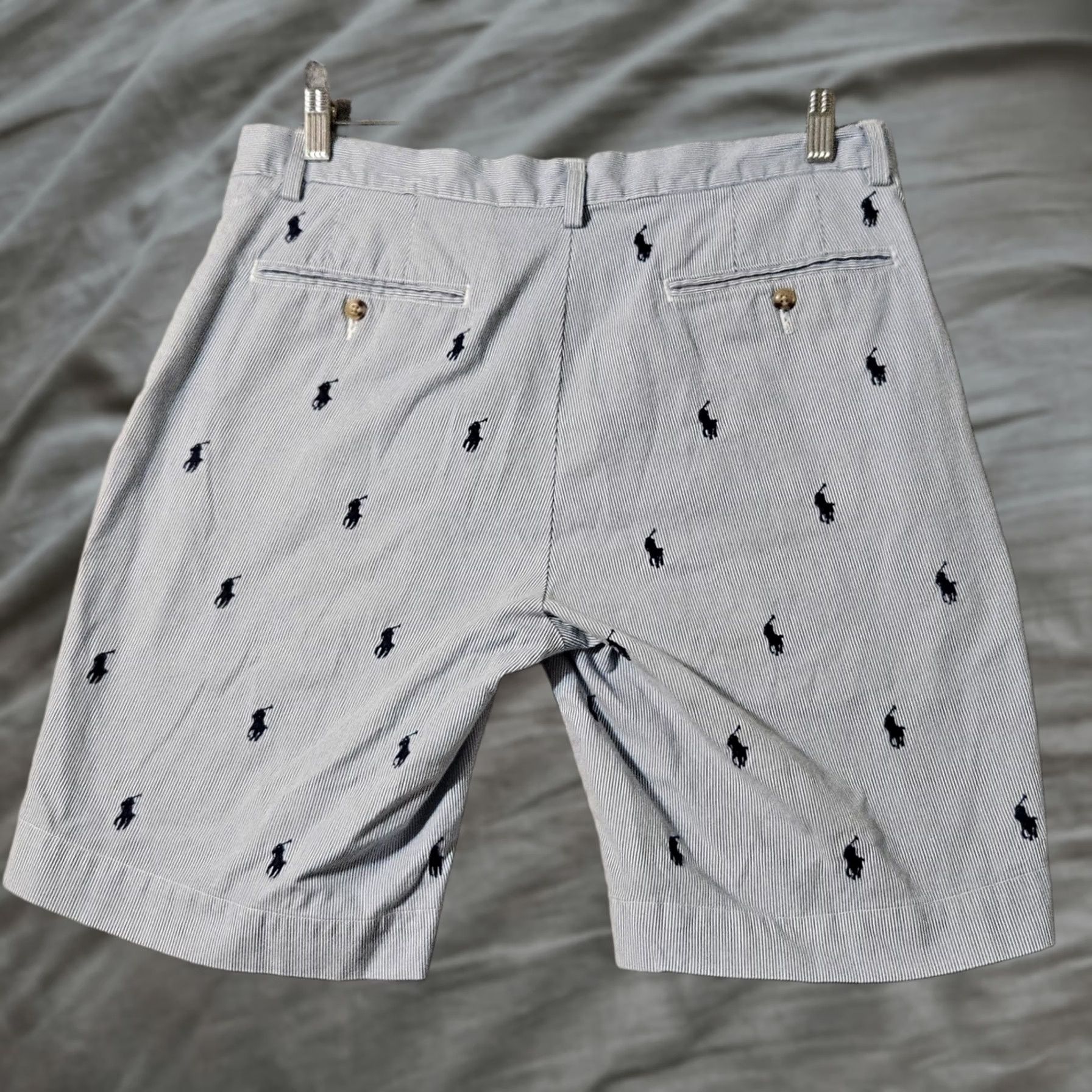 Polo Ralph Lauren Polo Ralph Lauren Shorts Men's Size 33 Seersucker All Over Pony Print Chinos Size US XS / EU 42 / 0 - 1 Thumbnail