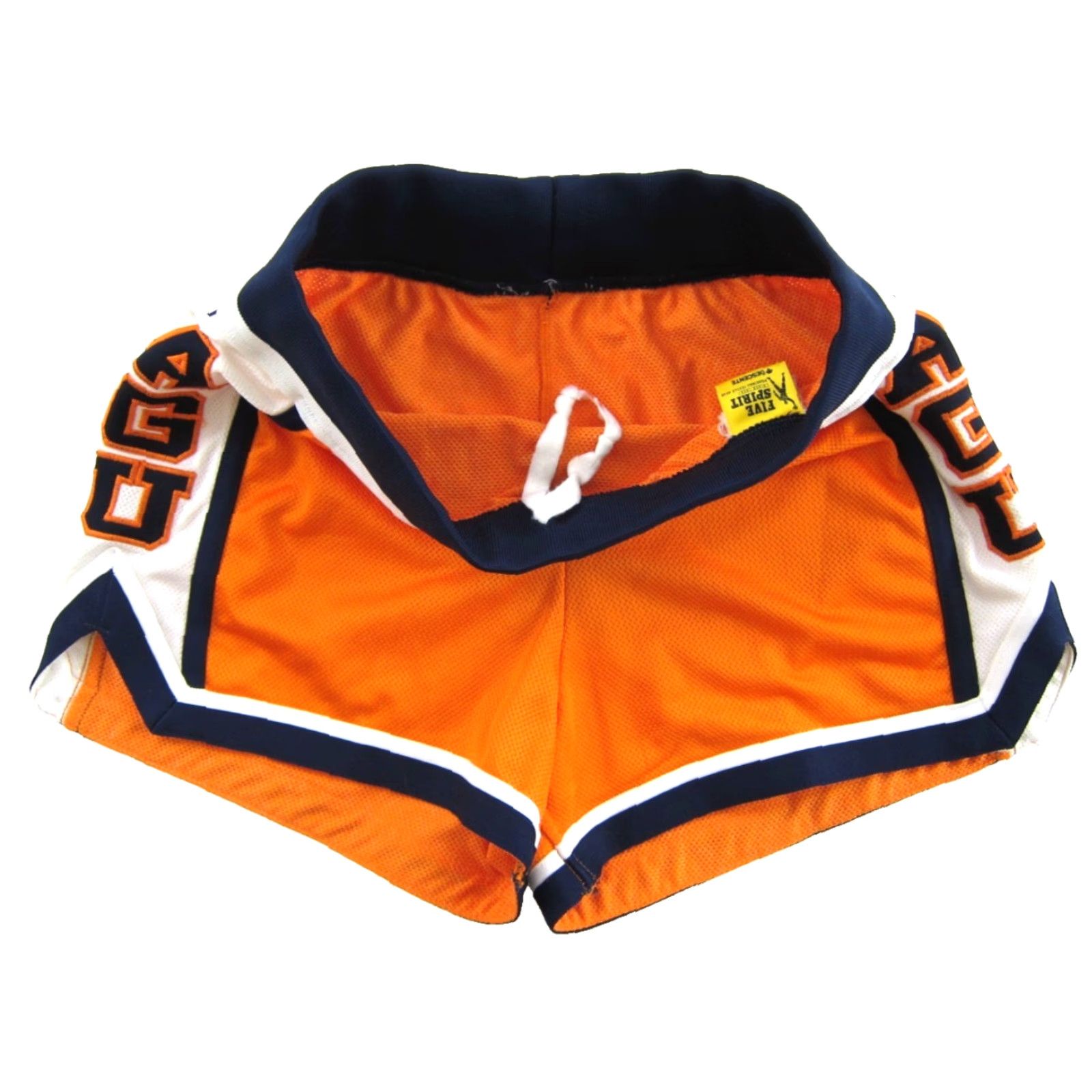 ESPIRIT VINTAGE Descente Five Spirit Basketball Gym Shorts Women S Orange Blue Nylon Spandex 90s Rise 3" Inseam Girls Womens Size 28" / US 6 / IT 42 - 3 Thumbnail