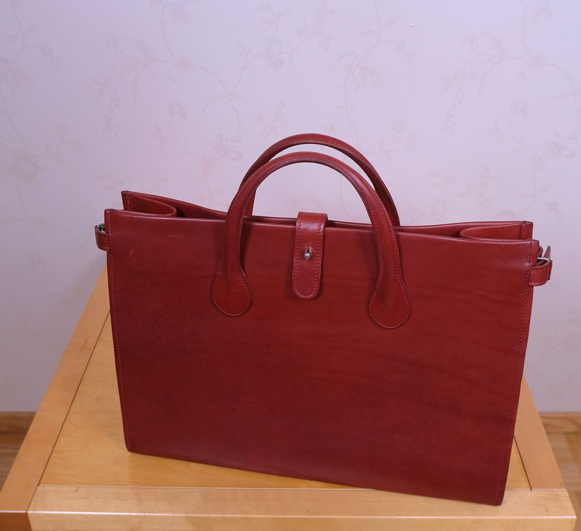 Bill Amberg Studio Bill Amberg, Red Brown Briefcase, Made in England,RRP 1128 e Size ONE SIZE - 1 Thumbnail