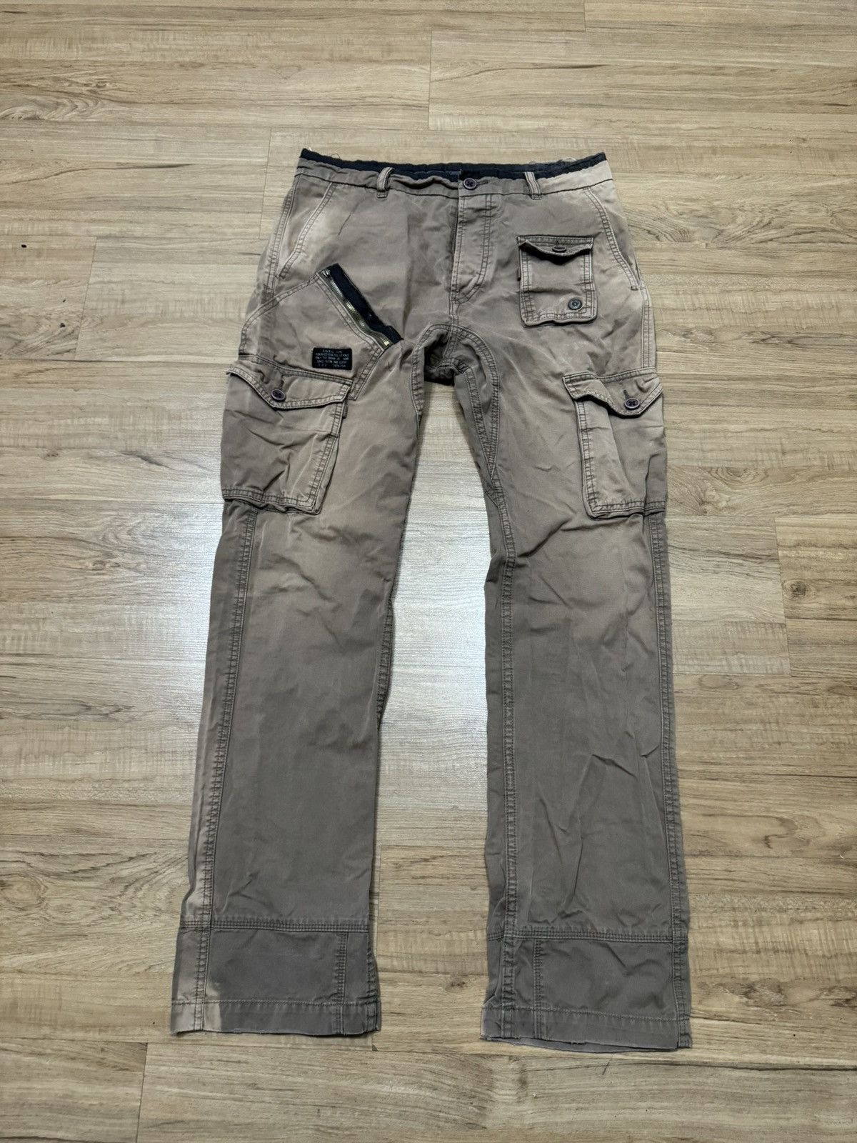 image of Diesel Tactical Cargo Pants in Brown, Men's (Size 33)