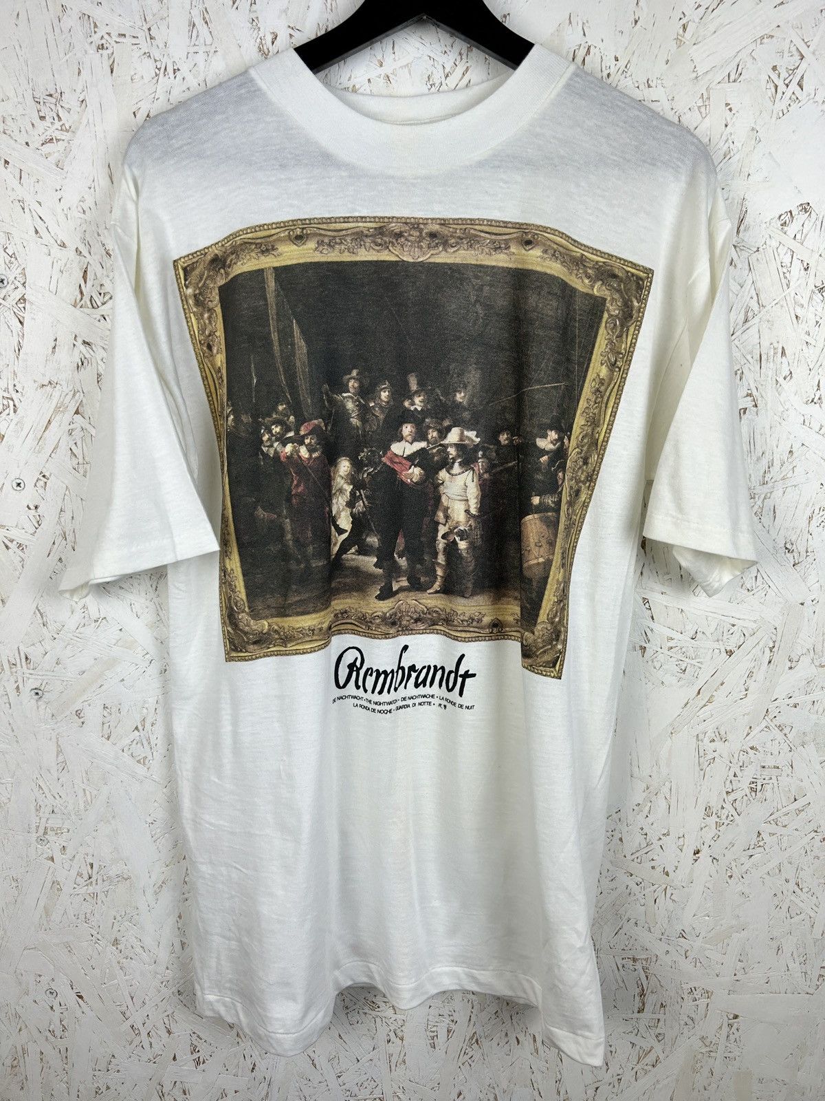 90s Rembrandt The Night Watch Museum Art Single Stitch Tee