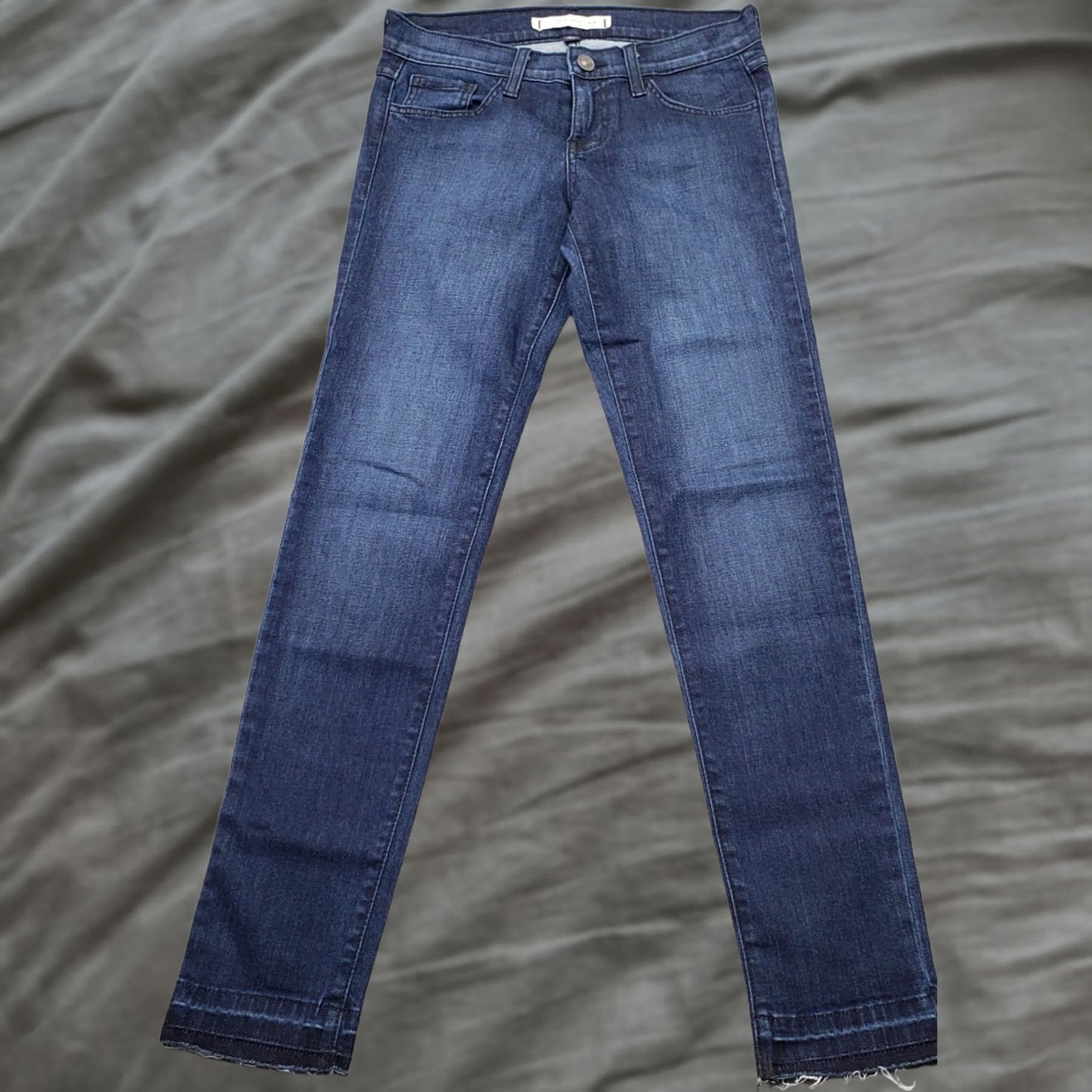 Vintage Flying Monkey Jeans Womens 25 Blue Denim Faded Streetwear Grunge Raw Hem USA Jeans Women 25 Blue Denim Boyun Size 42" / US 20 - 1 Thumbnail