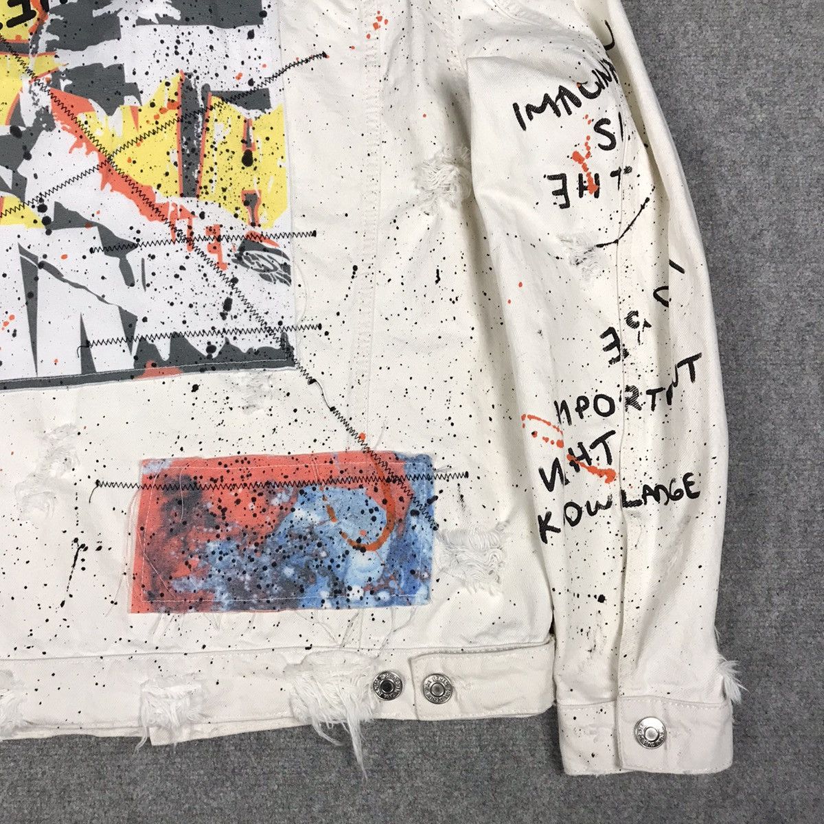 Japanese Brand × Zara Zara distressed punk button denim jacket Size US L / EU 52-54 / 3 - 9 Thumbnail