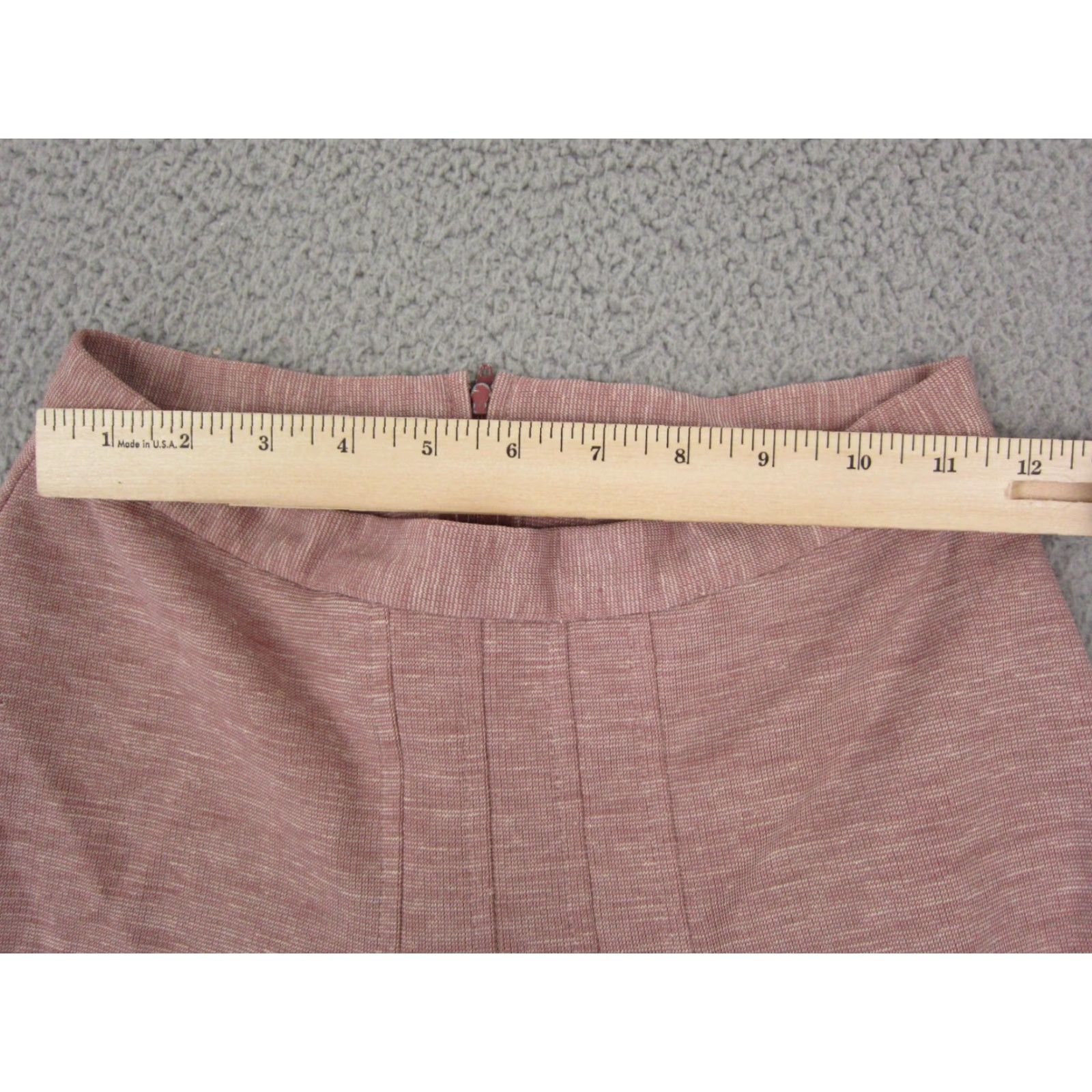 Pinko Vintage Skirt Teens 9-10 Pink Heathered A-Line Knit Midi 60s 70s Heathered Pink Heathered Midi Skirt Womens Teens 80s 90s Size 30" / US 8 / IT 44 - 4 Thumbnail