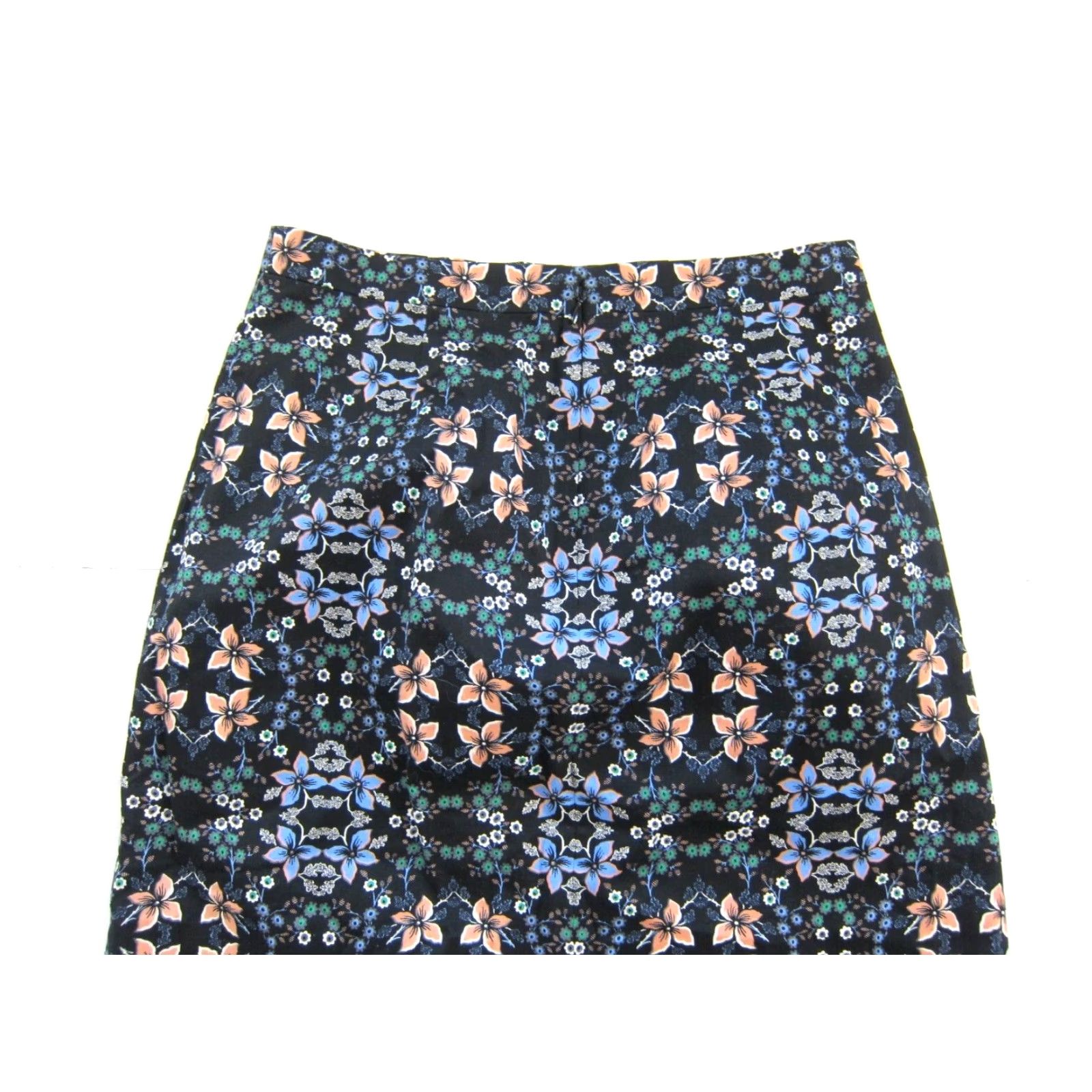 J.Crew J. Crew Black Blue Green Pink Floral Cotton Work Pencil Straight Skirt Women 8 Size 30" / US 8 / IT 44 - 5 Thumbnail