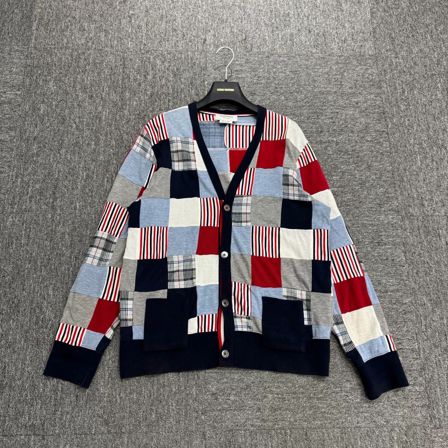 Thom Browne Thom Browne Checkerboard Patchwork Cardigan Size US L / EU 52-54 / 3 - 1 Thumbnail