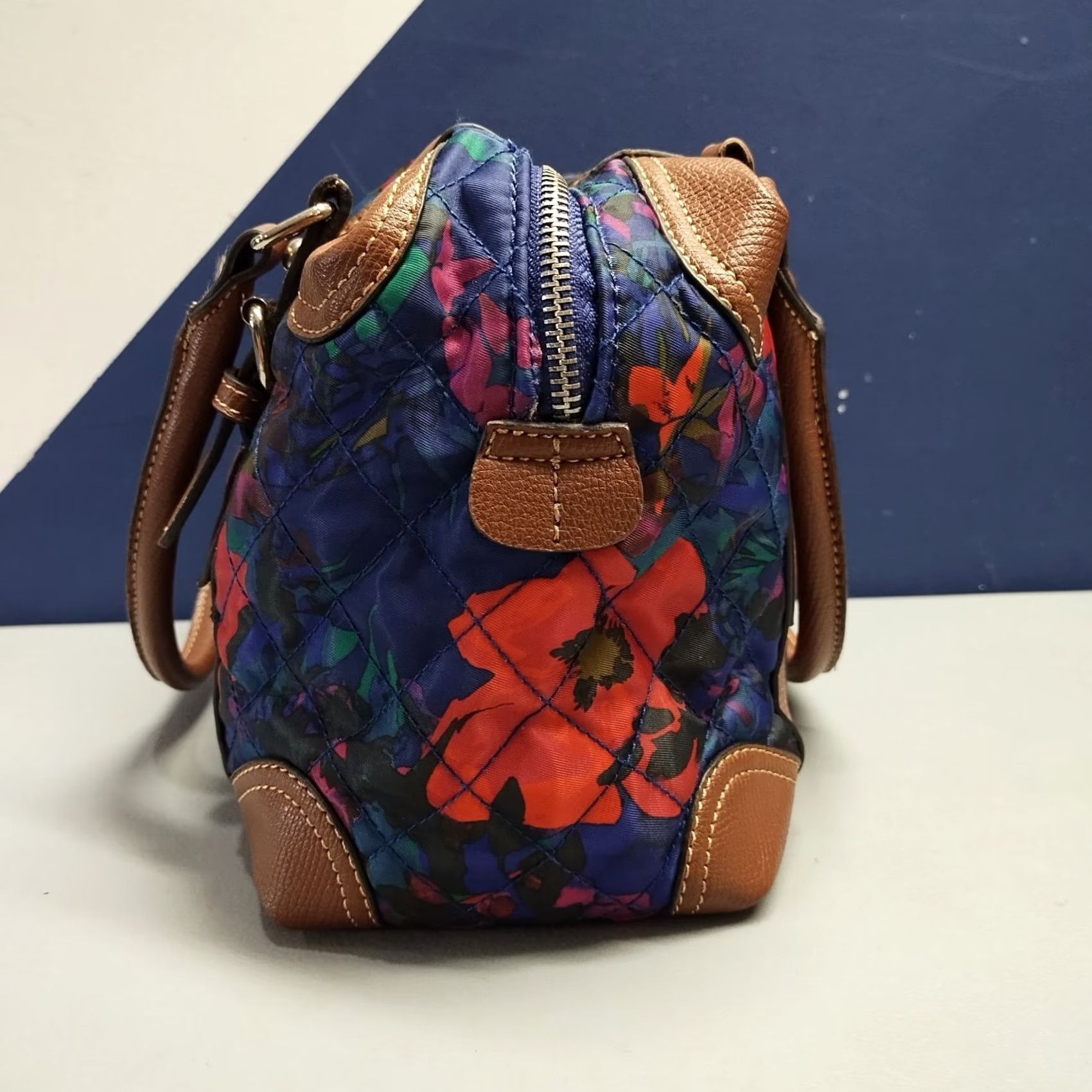 Franco Sarto Franco Sarto Satchel Bag Womens Multicolor Floral Quilted W/ Keychain Wallet Set of 2 Size ONE SIZE - 7 Thumbnail