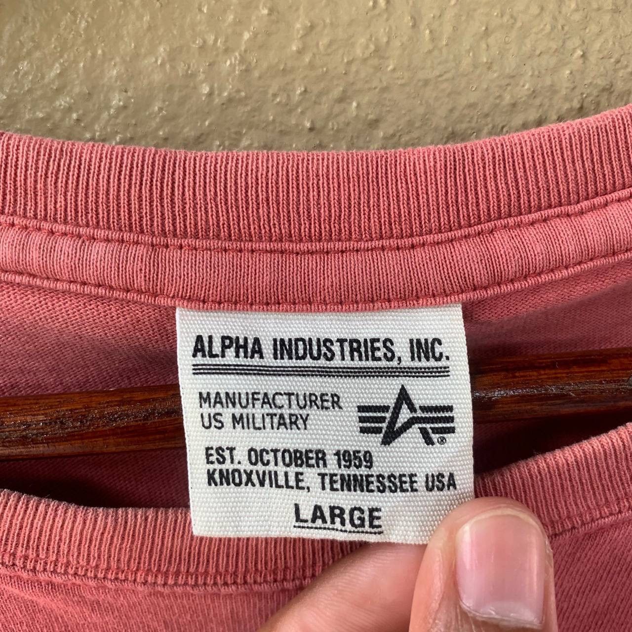 Alpha Industries Distressed Faded Alpha Industries Logo Tees Size US L / EU 52-54 / 3 - 5 Thumbnail