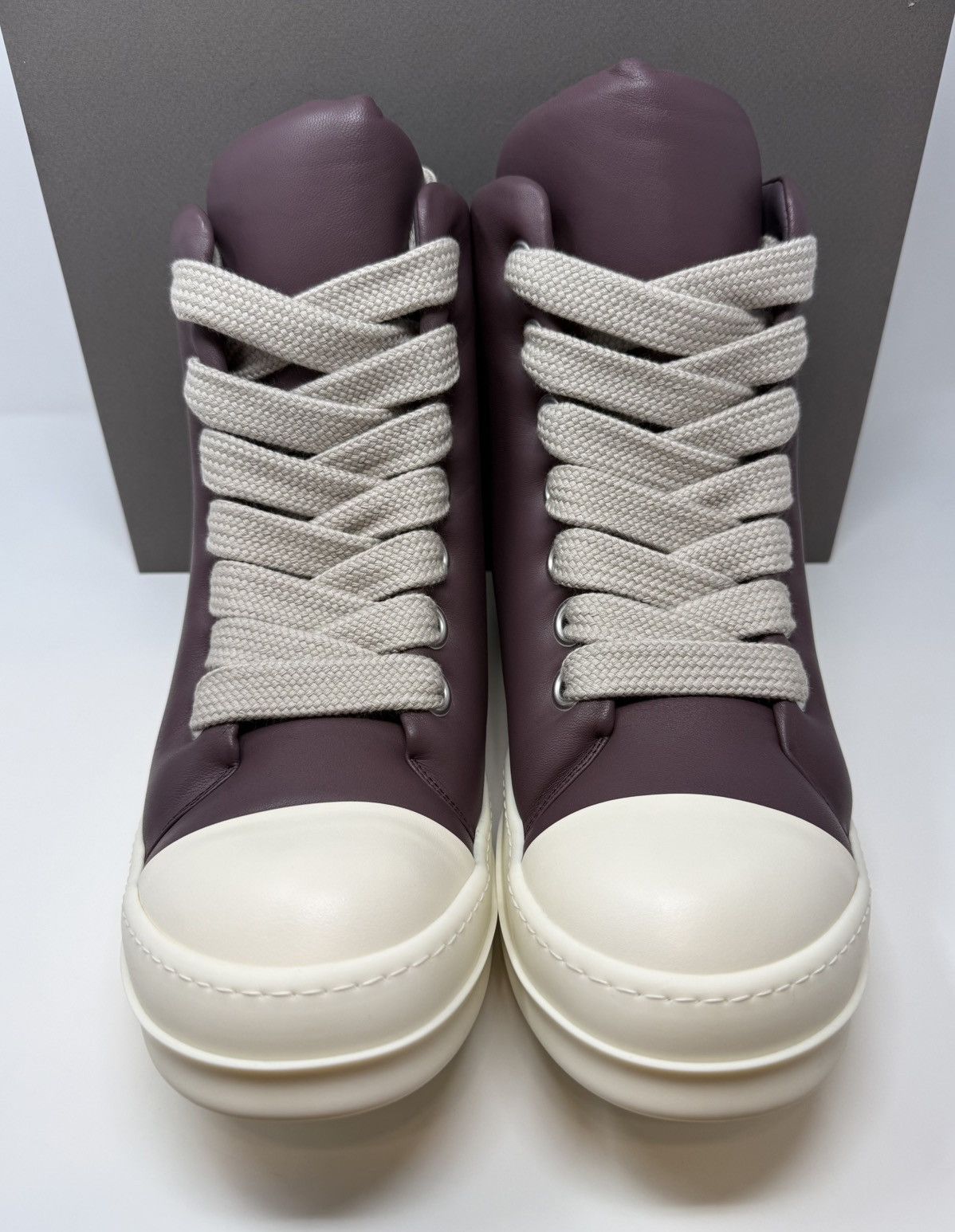 Rick Owens Rick Owens Jumbo Lace Padded High Ramone Amethyst/Milk Size US 15 / EU 48 - 2 Thumbnail
