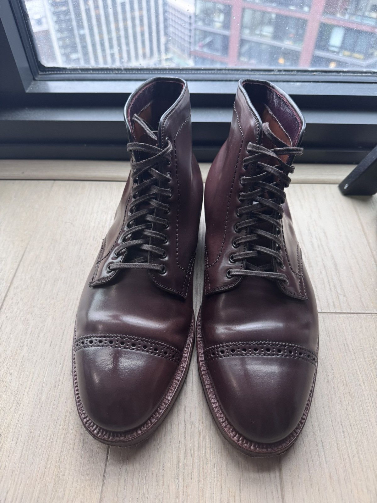 Alden Alden Color 4 Shell Cordovan Perforated Cap Toe Boots | Grailed