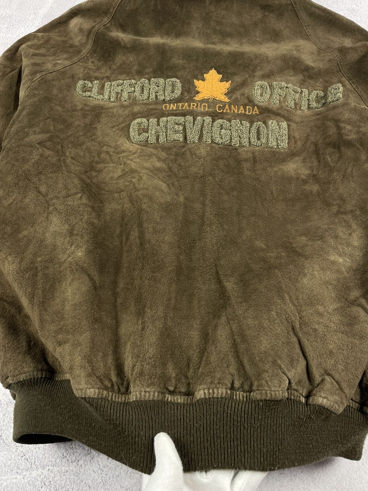 Chevignon × Vintage Chevignon Suede Bomber Jacket Clifford Office Ontario Canada Size US M / EU 48-50 / 2 - 12 Thumbnail