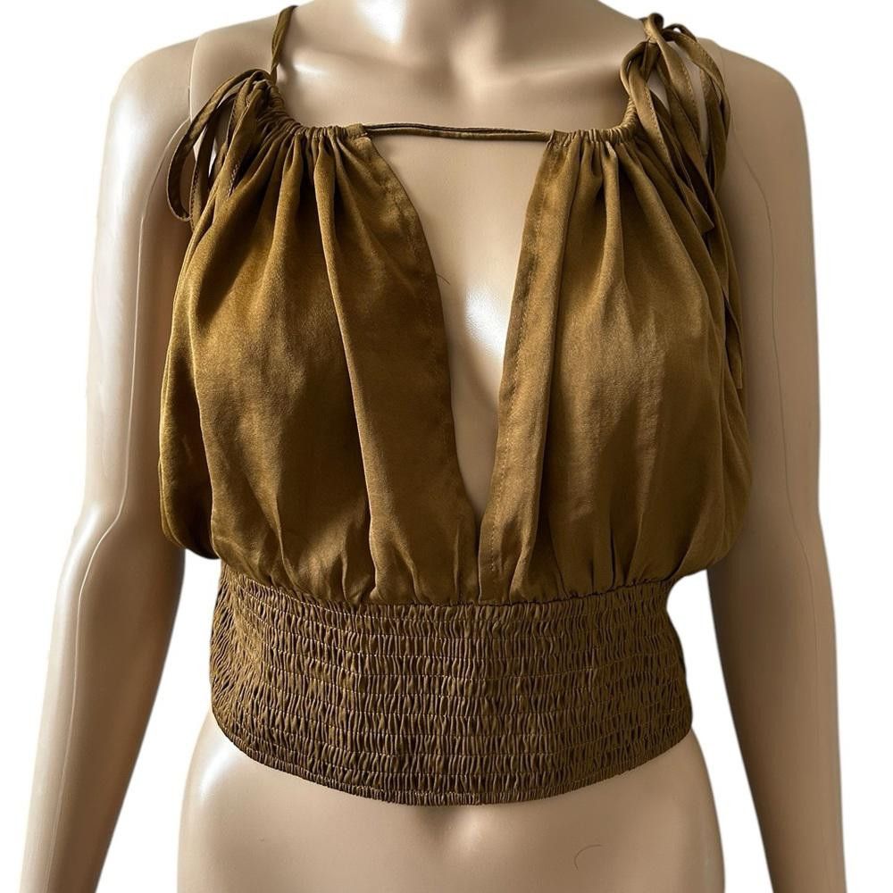Forever 21 Forever 21 Mustard Yellow Satin Cami Top Size S / US 4 / IT 40 - 1 Thumbnail