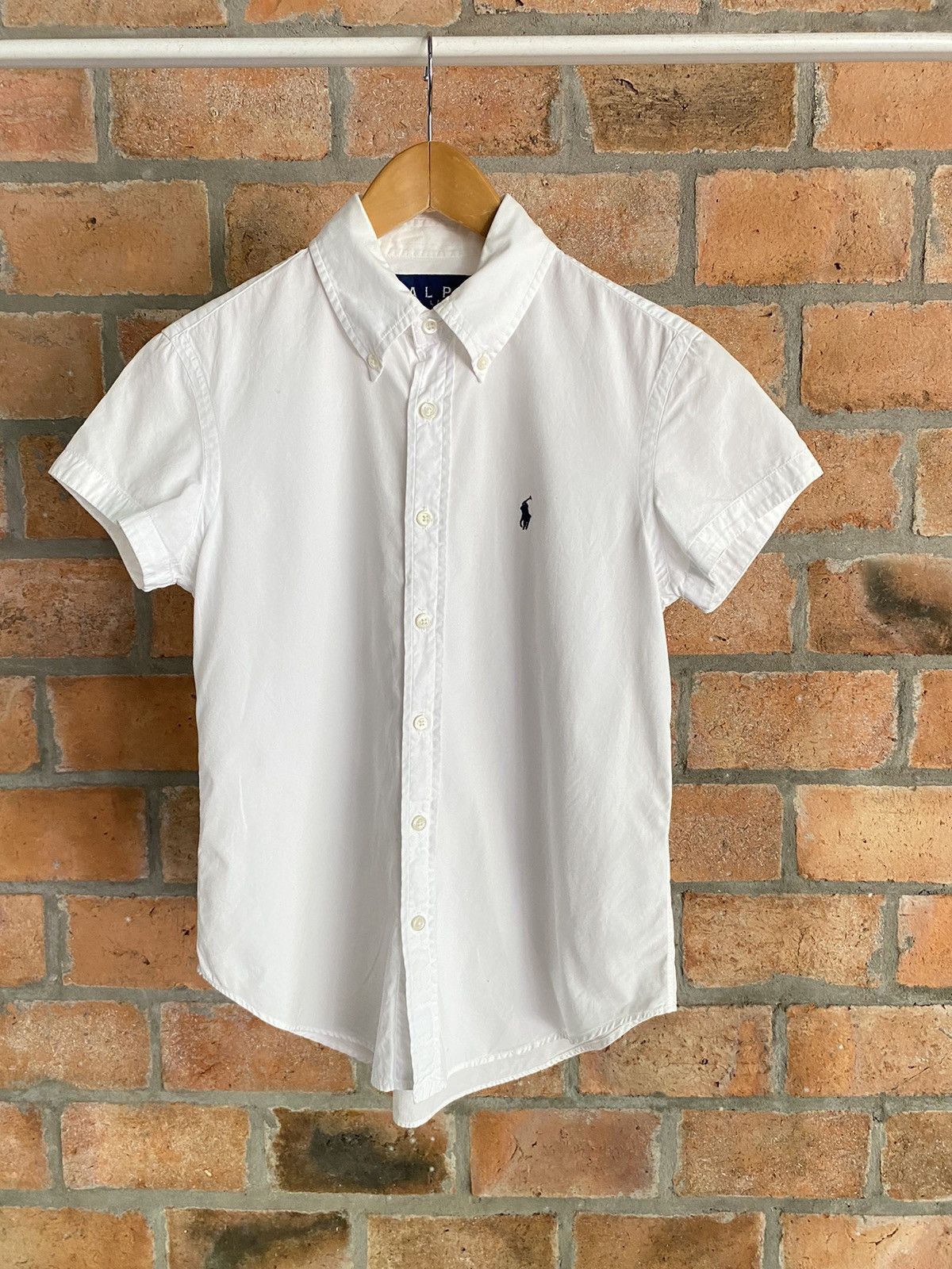 Polo Ralph Lauren POLO RALPH LAUREN White Short-Sleeve Button-Up Shirt Size M / US 6-8 / IT 42-44 - 10 Thumbnail