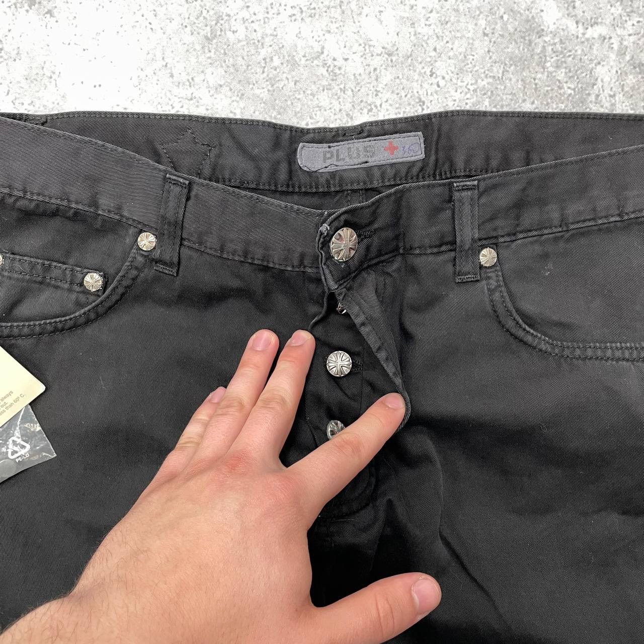 Vintage Vintage 2000s Olis Plus Chrome Cross Style Straight Pants Size US 34 / EU 50 - 7 Thumbnail