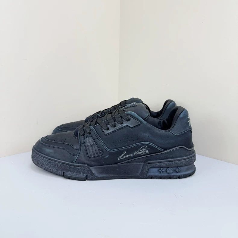 Louis Vuitton Louis Vuitton Trainer Distressed Black Sneakers - dmc Size US 7 / EU 40 - 1 Thumbnail